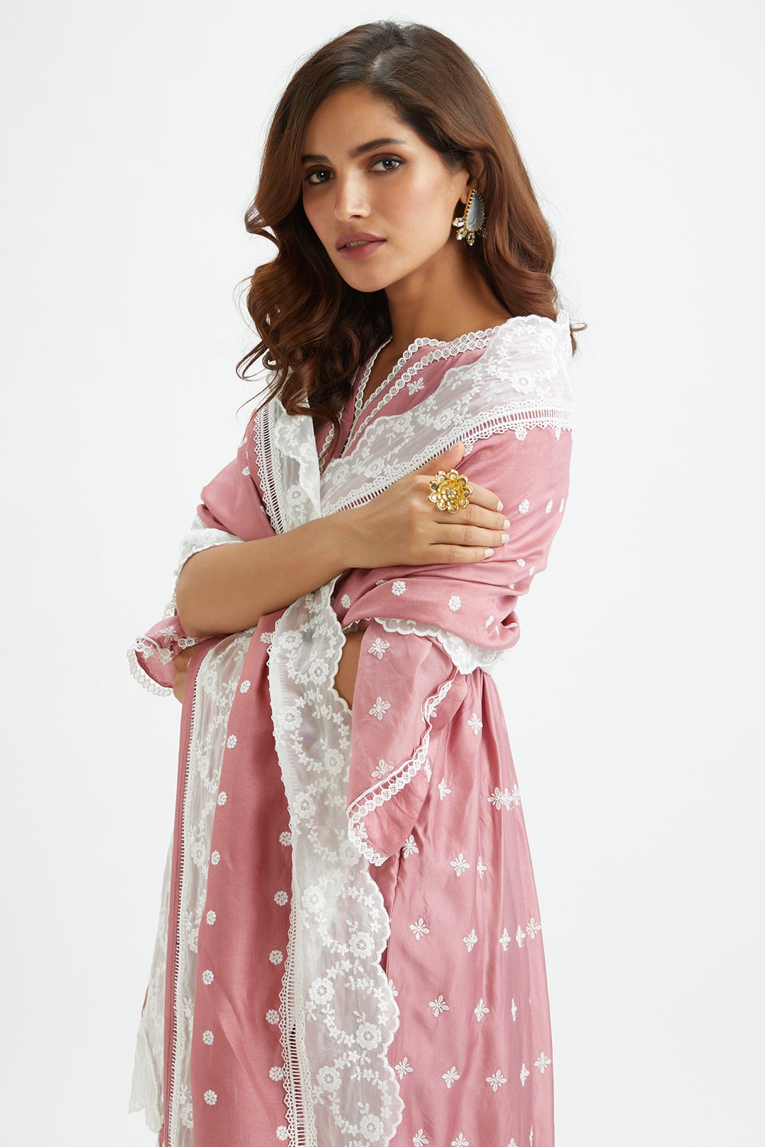 Albany Cupro Silk Mauve Kurta Set