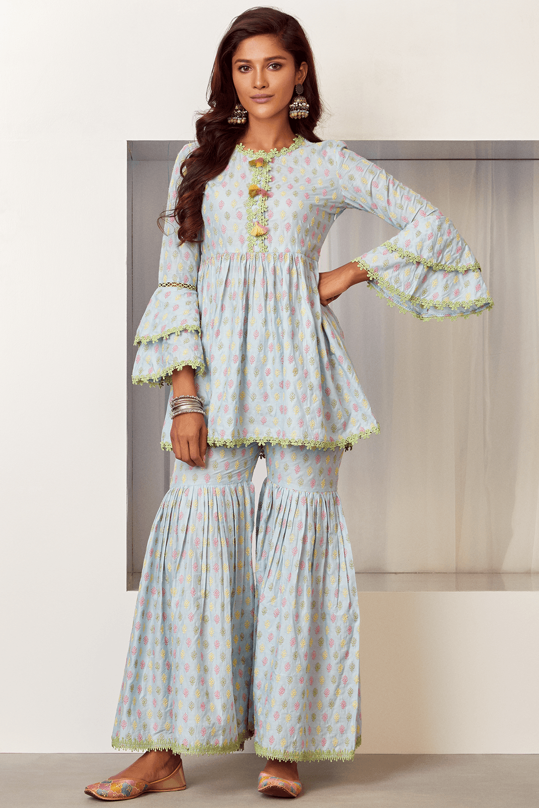 Alpine Supima Cotton Kurta with Sharara Set