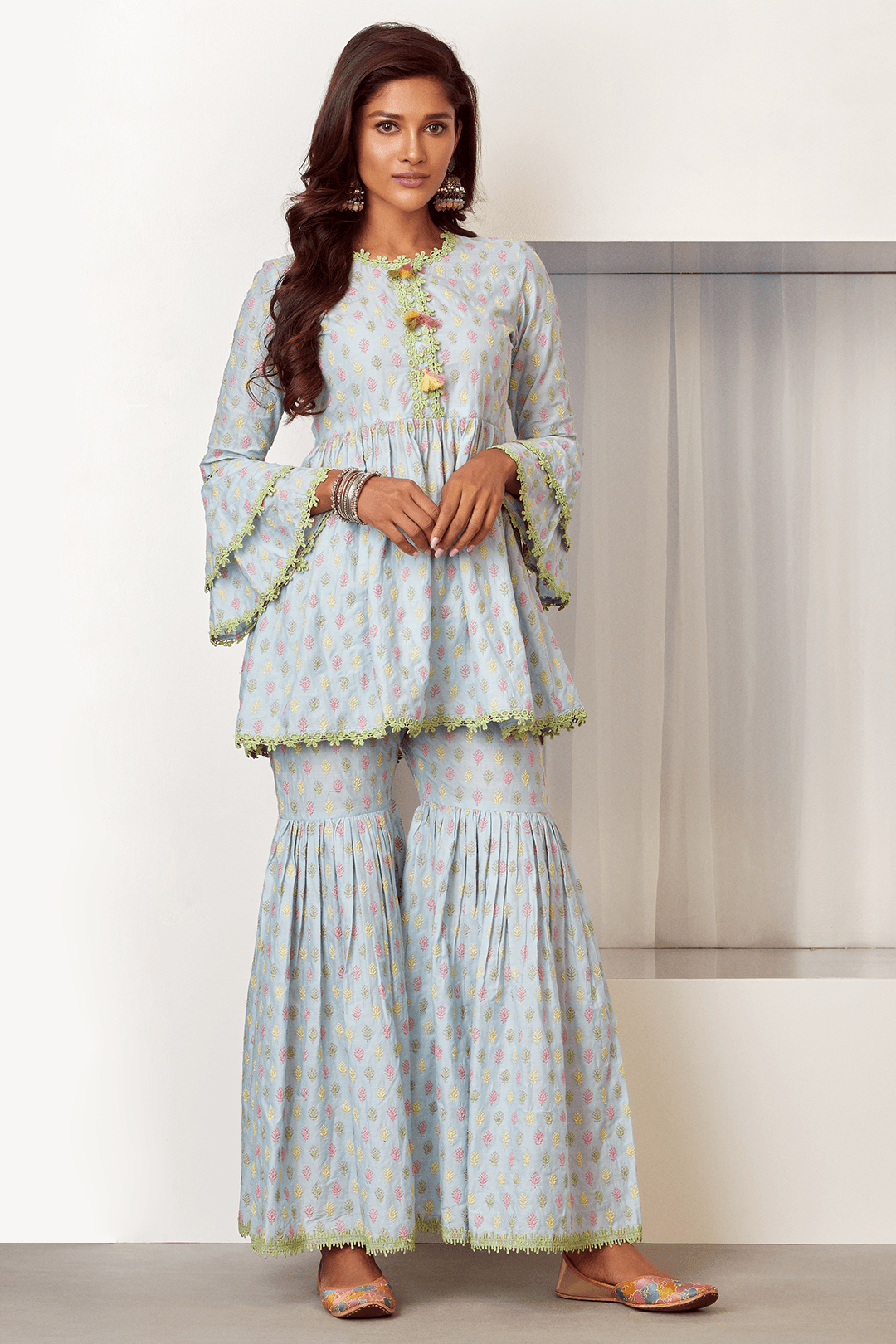 Alpine Supima Cotton Kurta with Sharara Set