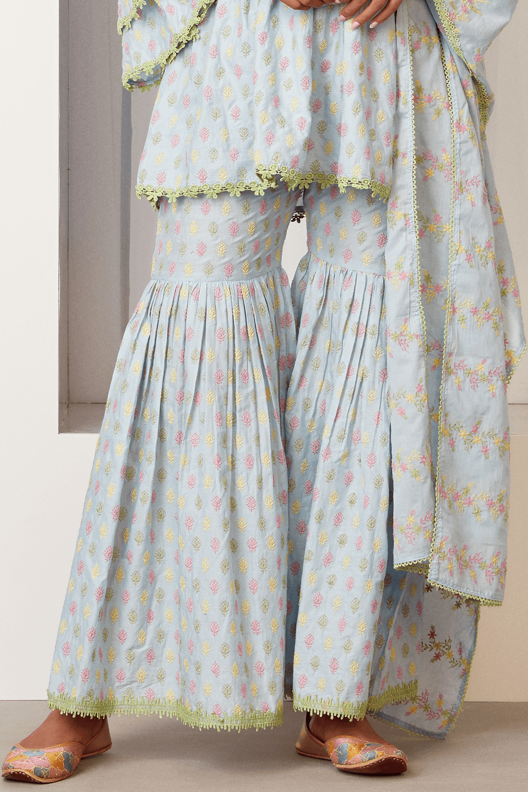 Alpine Supima Cotton Kurta with Sharara Set