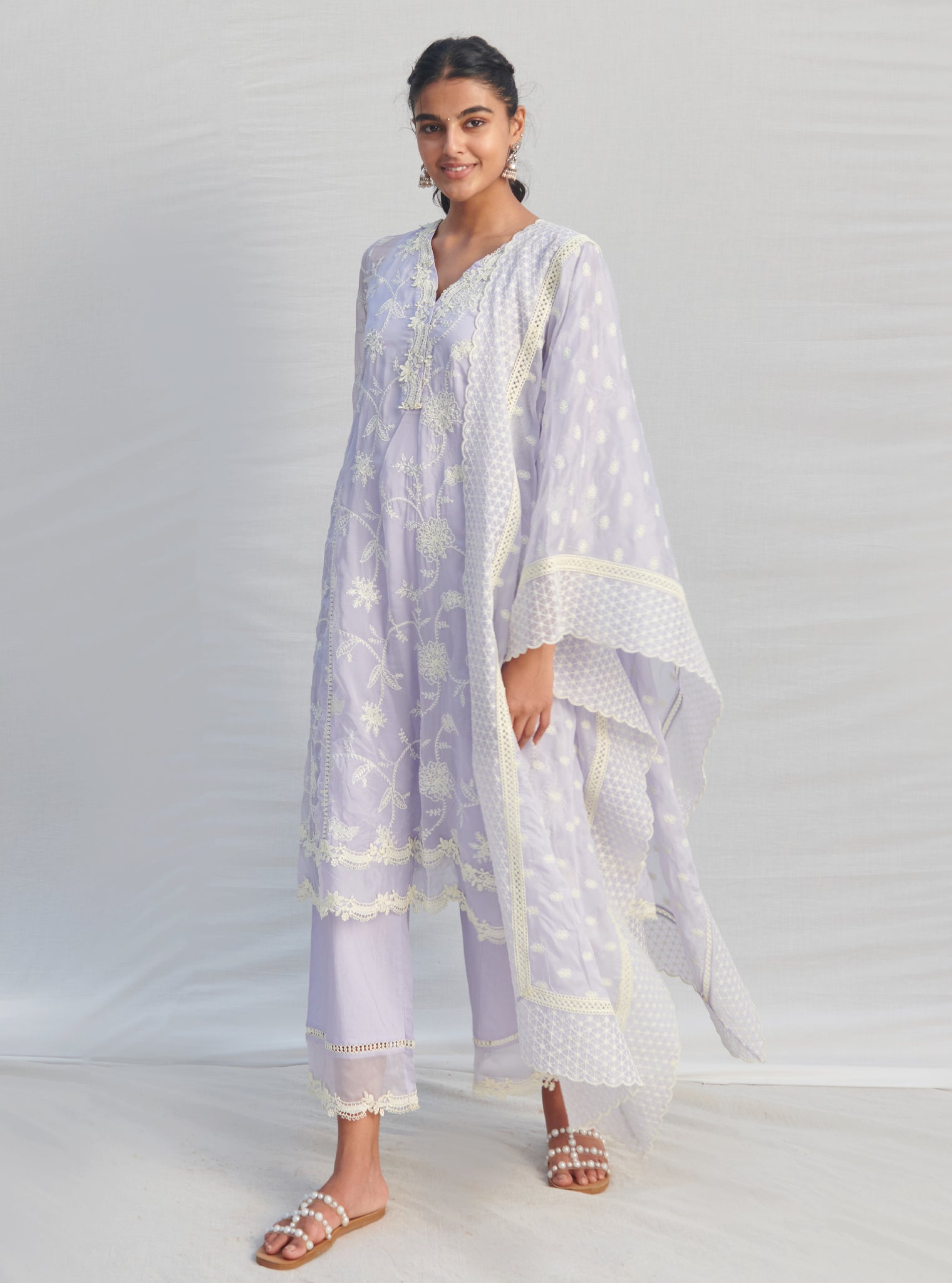 Alti Organza Lilac Kurta Set