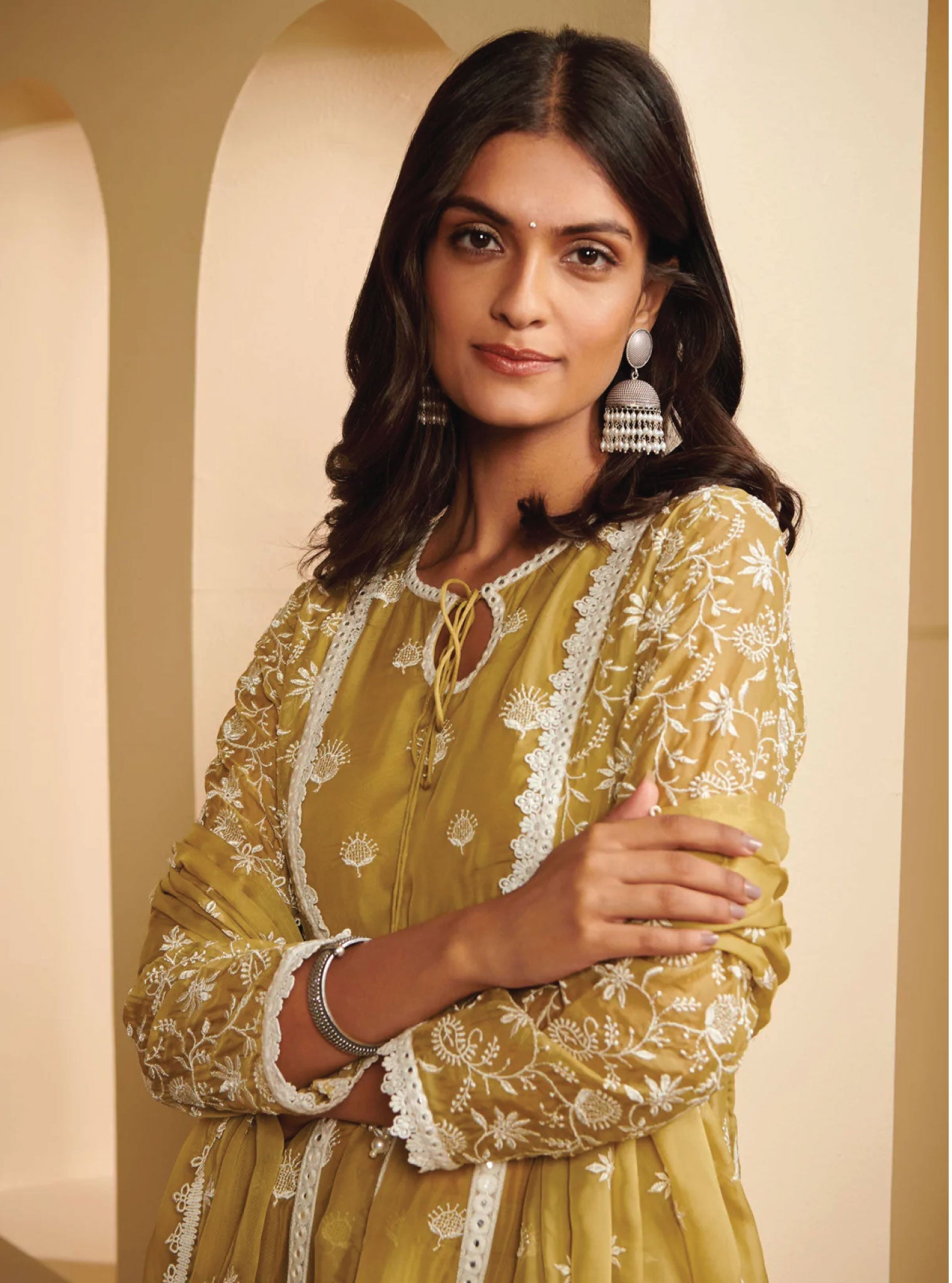 Pure Silver Motiya Antique Silver Earrings