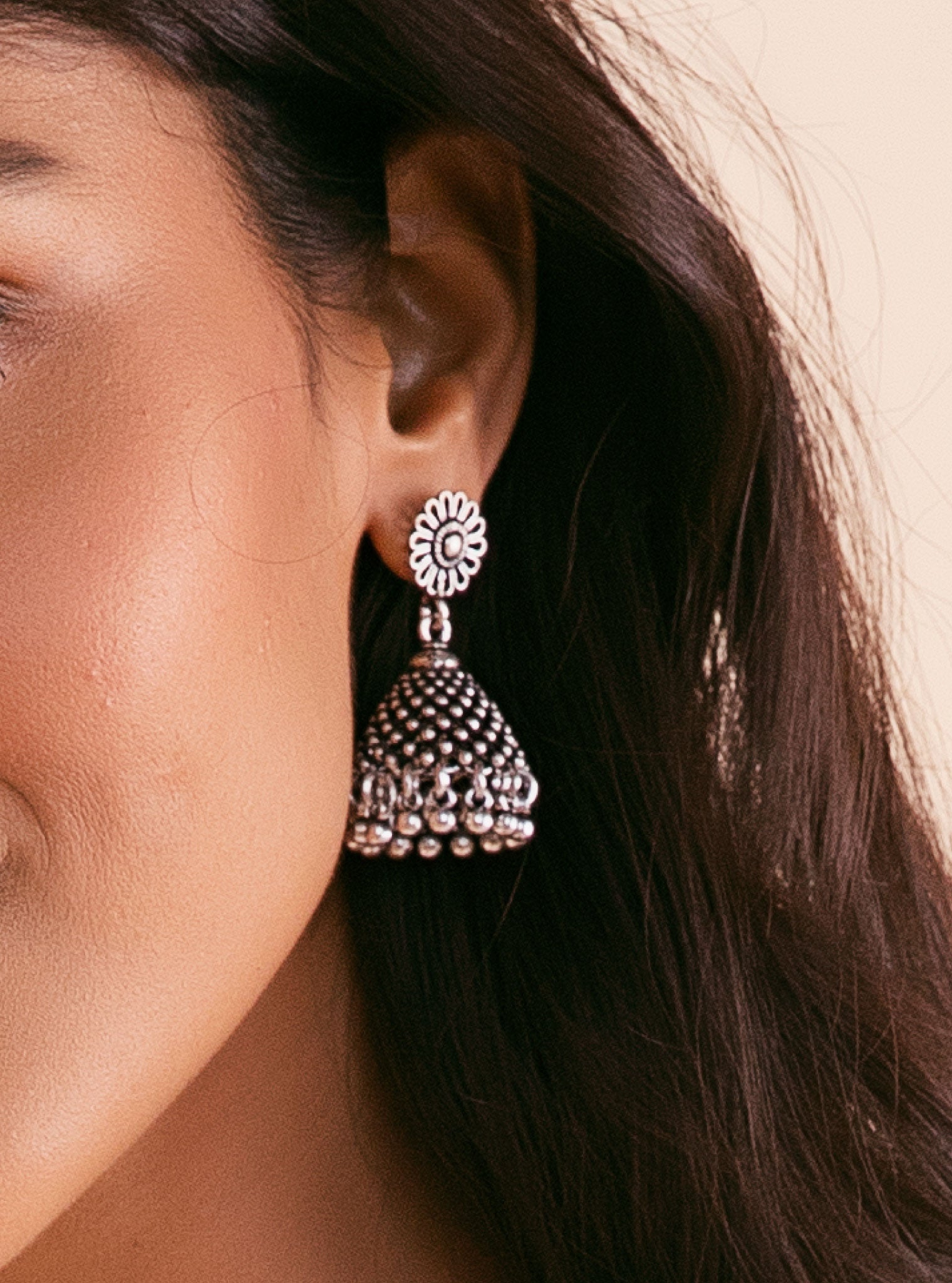 Pure Silver Anvi Jhumki