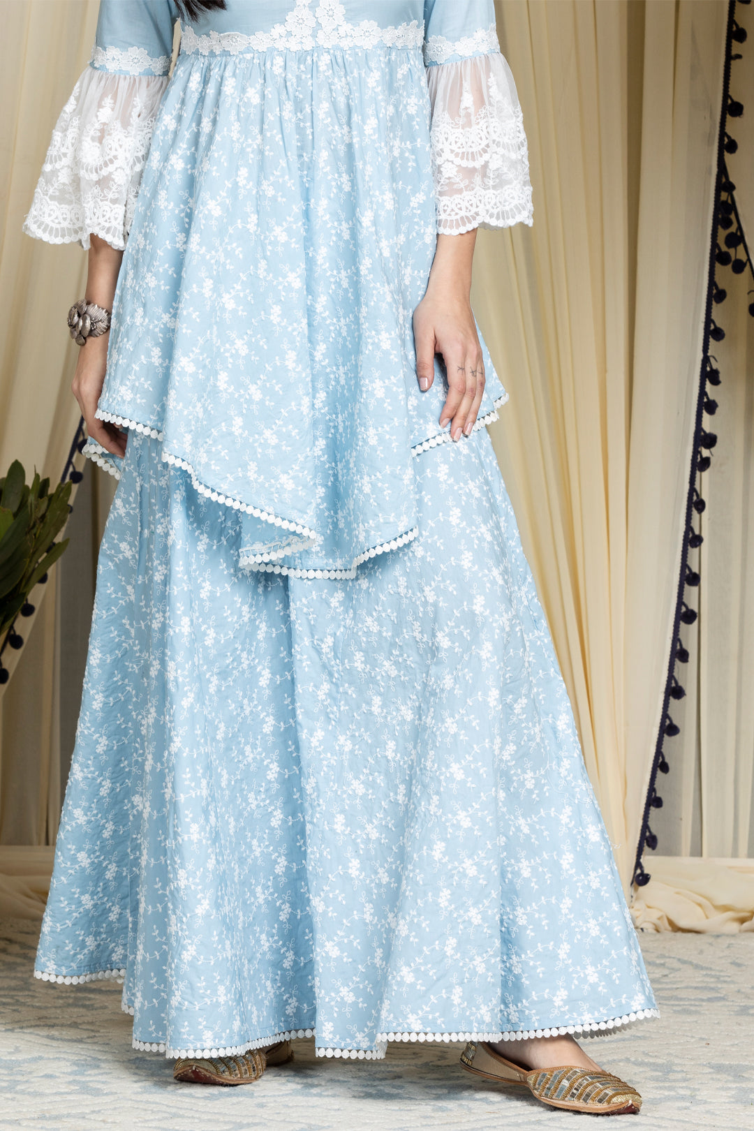 Ariana Supima Cotton Kurta with Sharara Set