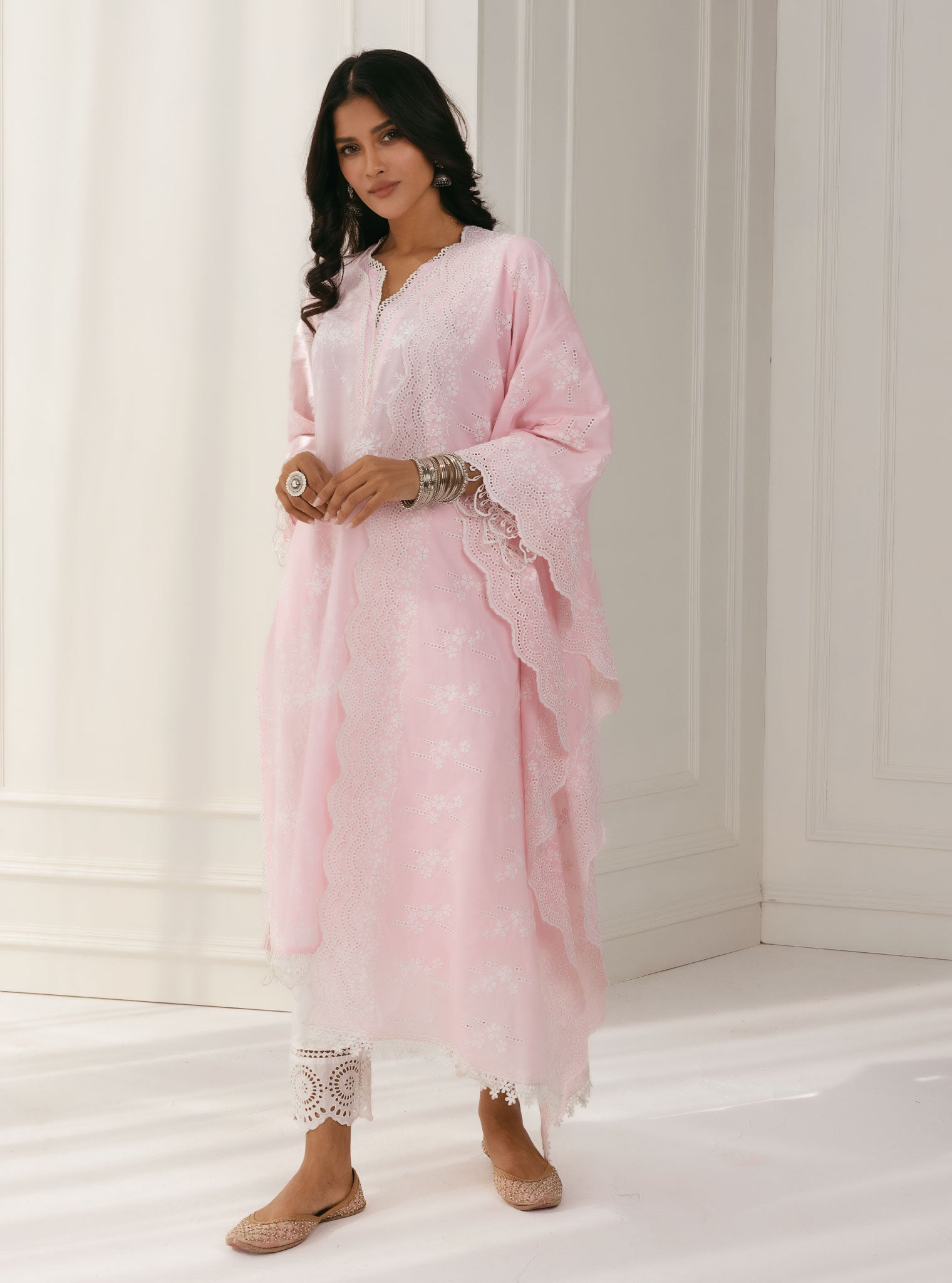 Arki Supima Cotton Pink Kurta Set