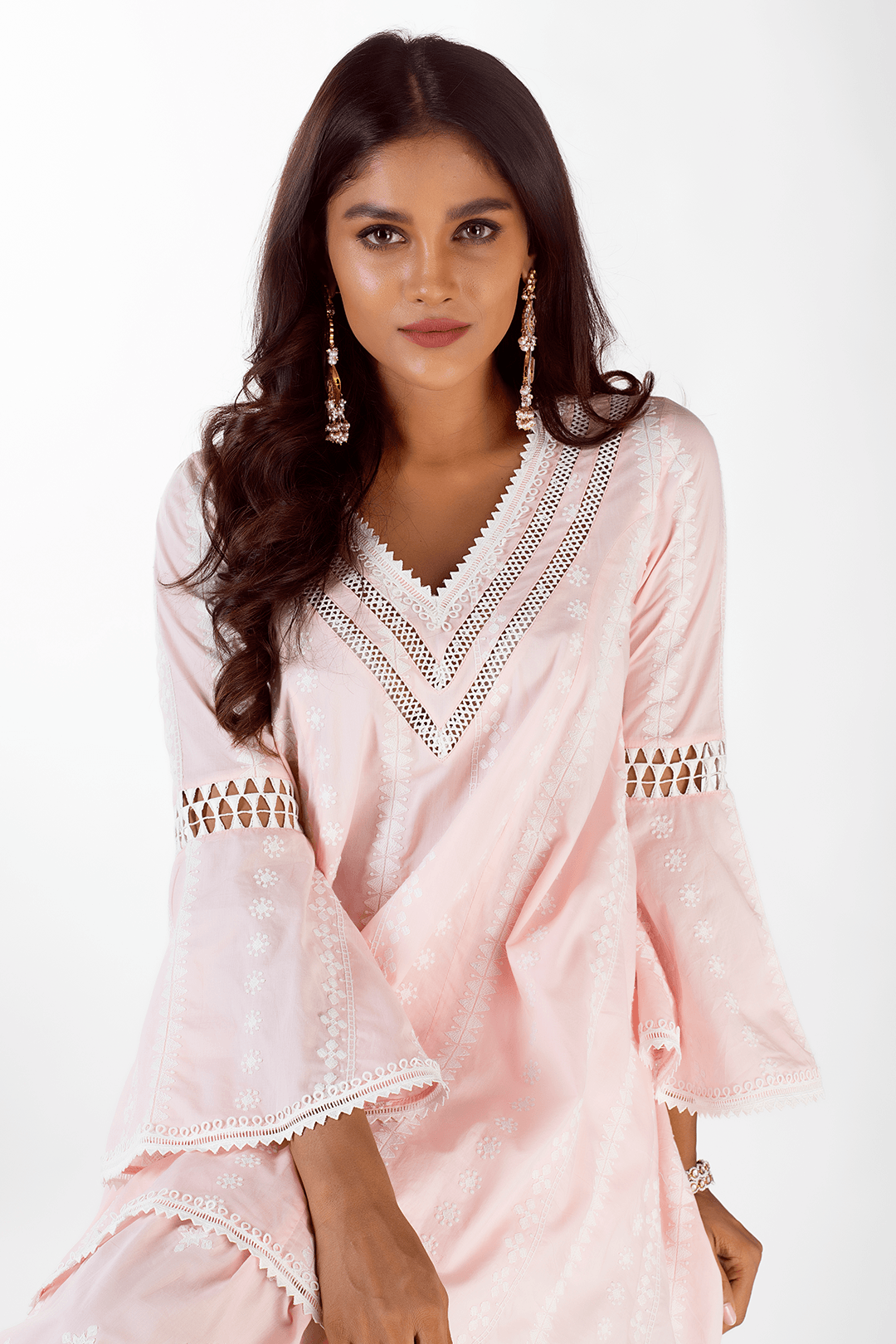 Arlo Supima Cotton Pink Kurta with Garara Set