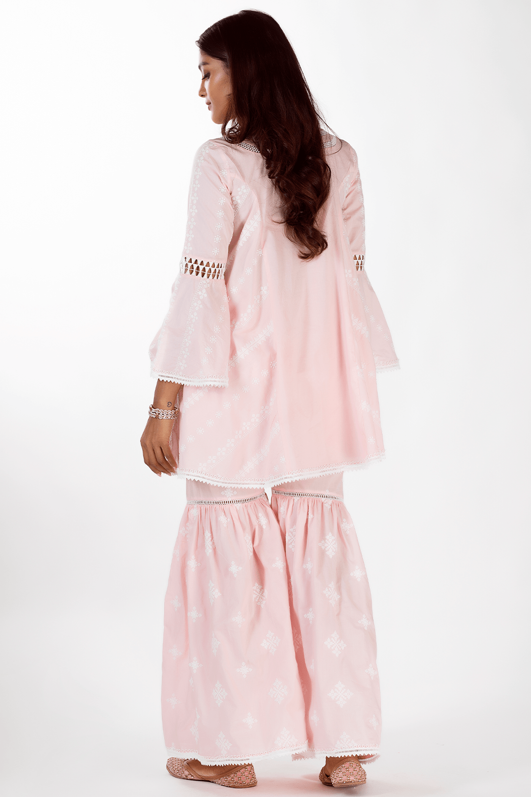 Arlo Supima Cotton Pink Kurta with Garara Set