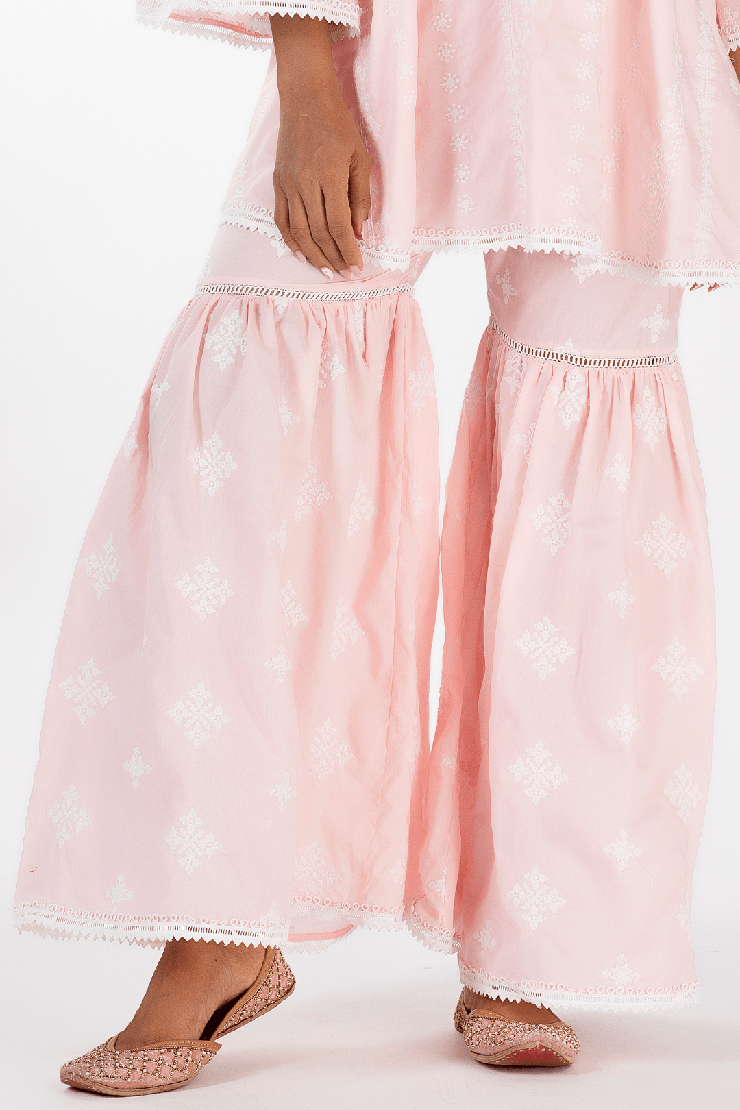 Arlo Supima Cotton Pink Kurta with Garara Set