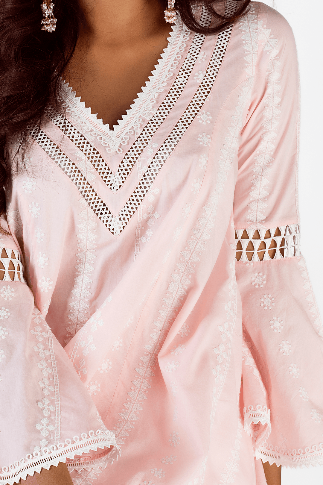 Arlo Supima Cotton Pink Kurta with Garara Set