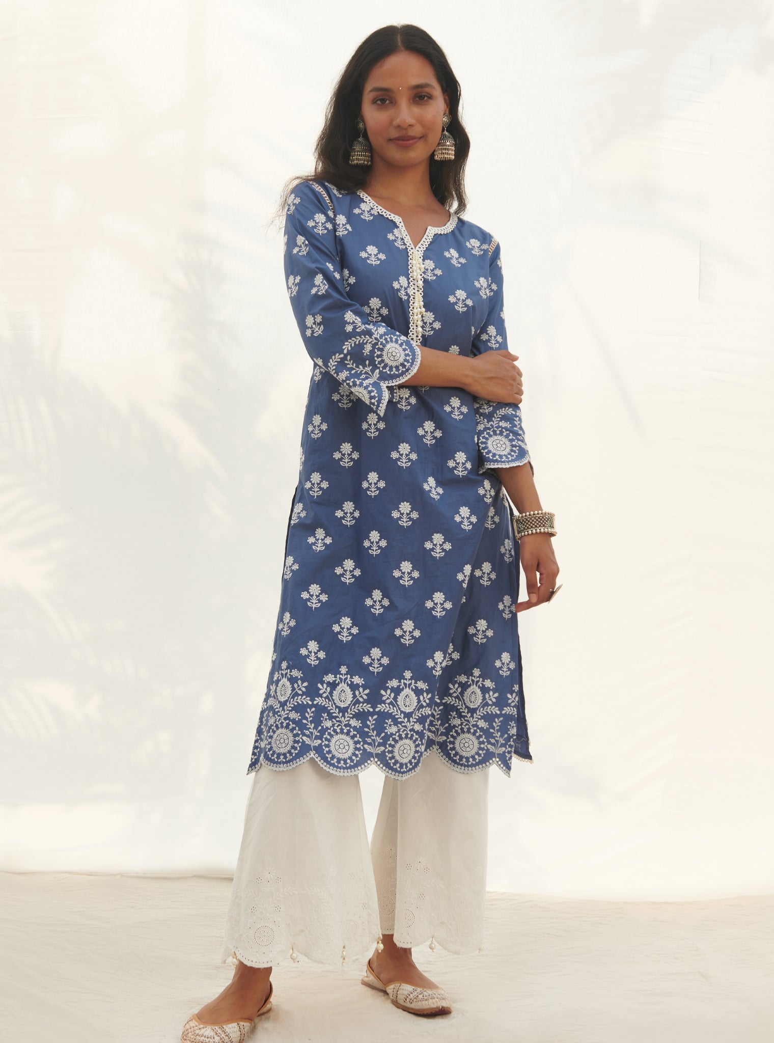 Arpora Supima Cotton Navy Kurta Set