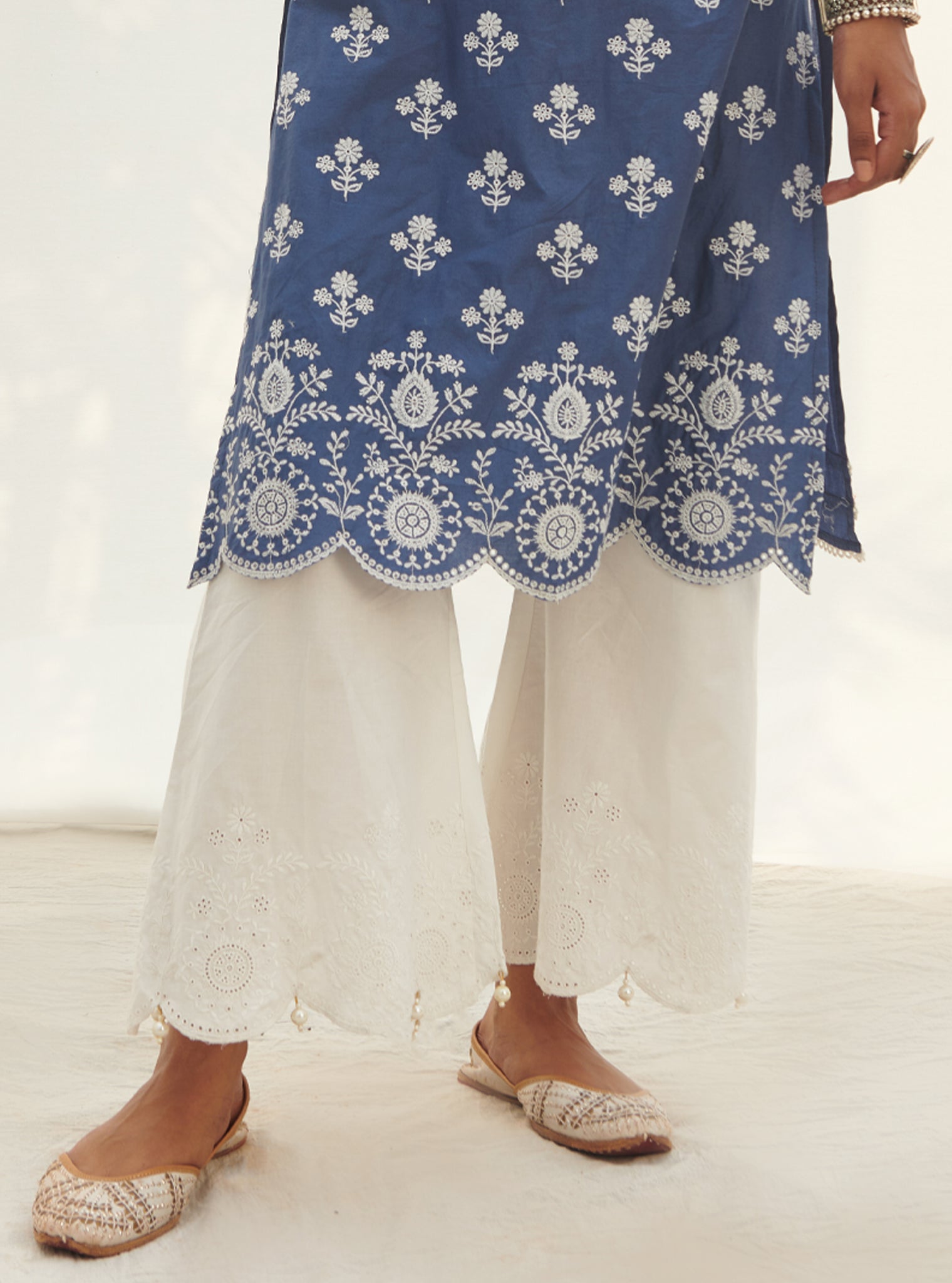 Arpora Supima Cotton Navy Kurta Set