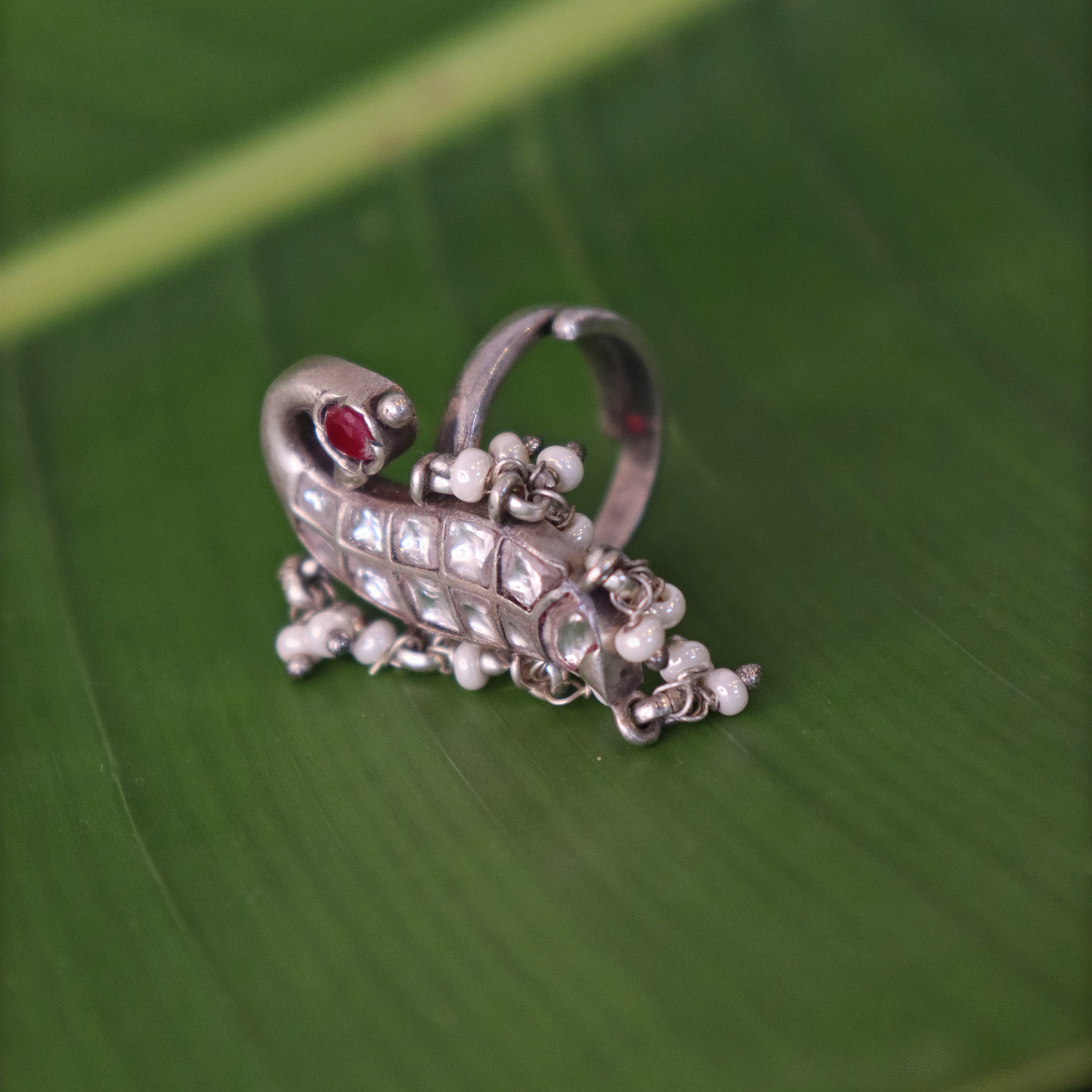 Pure Silver Barhi Ring