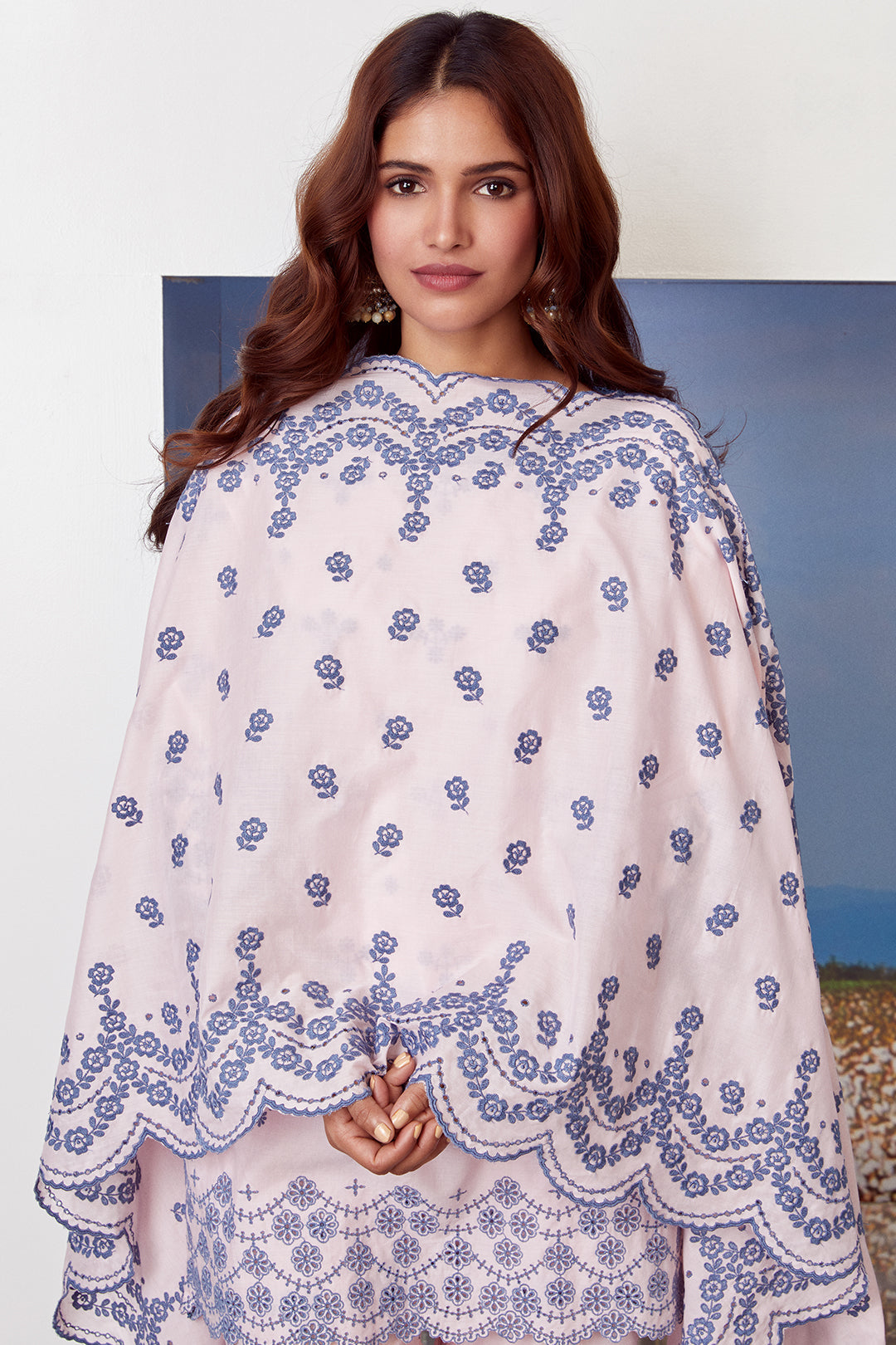 Ashberry Supima Cotton Kurta with Garara Set