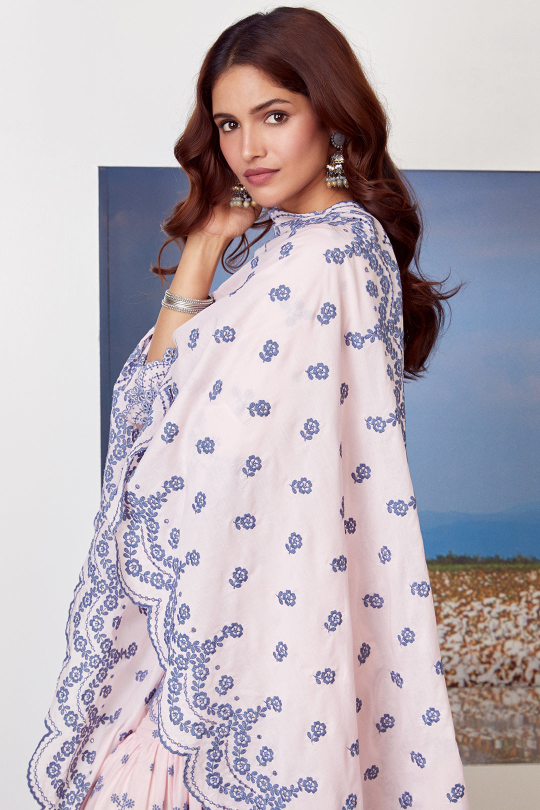 Ashberry Supima Cotton Kurta with Garara Set