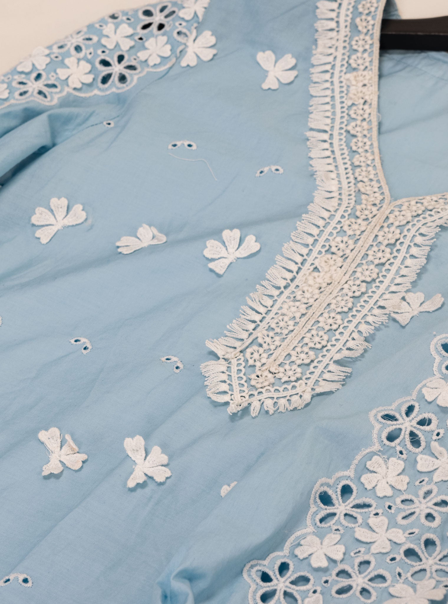 Asota Supima Cotton Blue Kurta Set