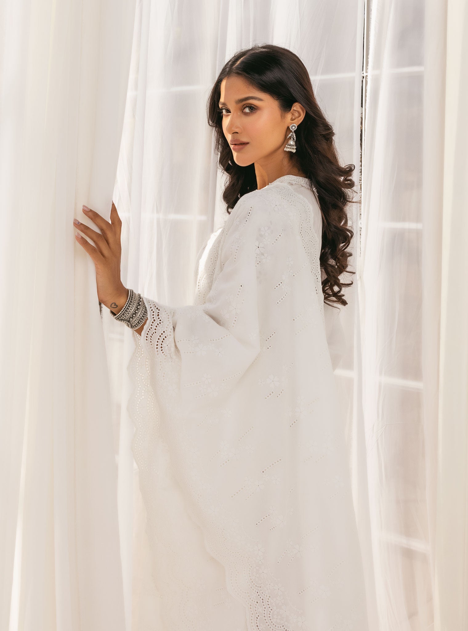 Asota Supima Cotton White Kurta Set