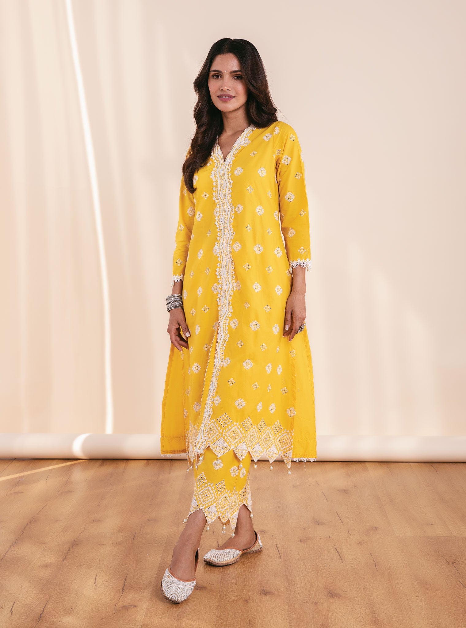 Audrey Supima Cotton Mango Kurta Set