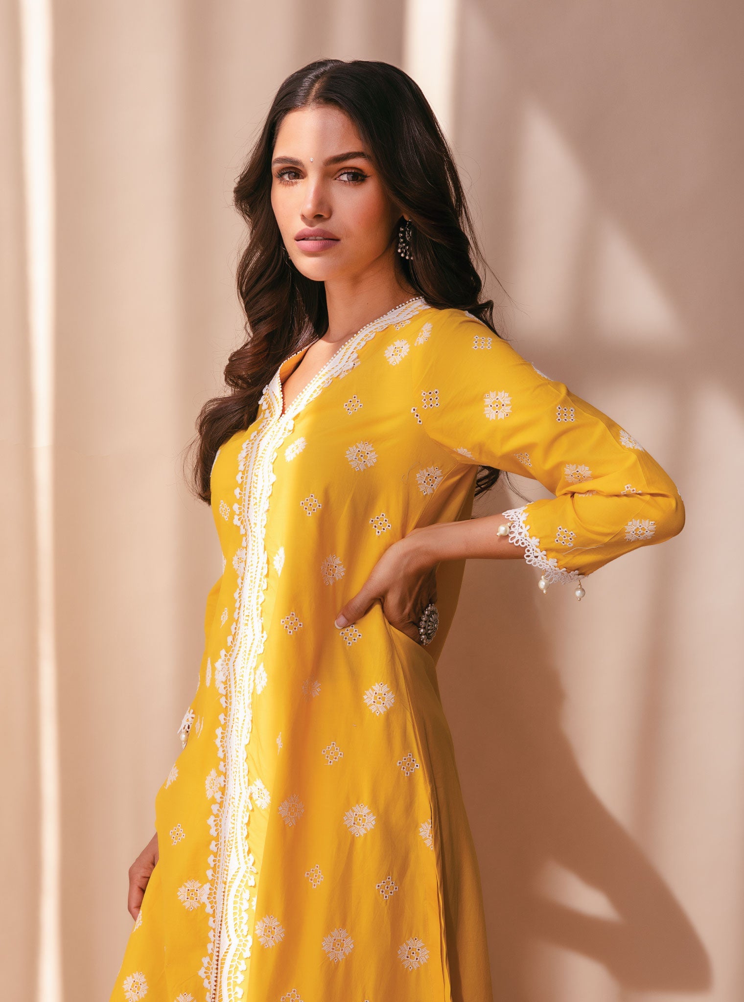 Audrey Supima Cotton Mango Kurta Set