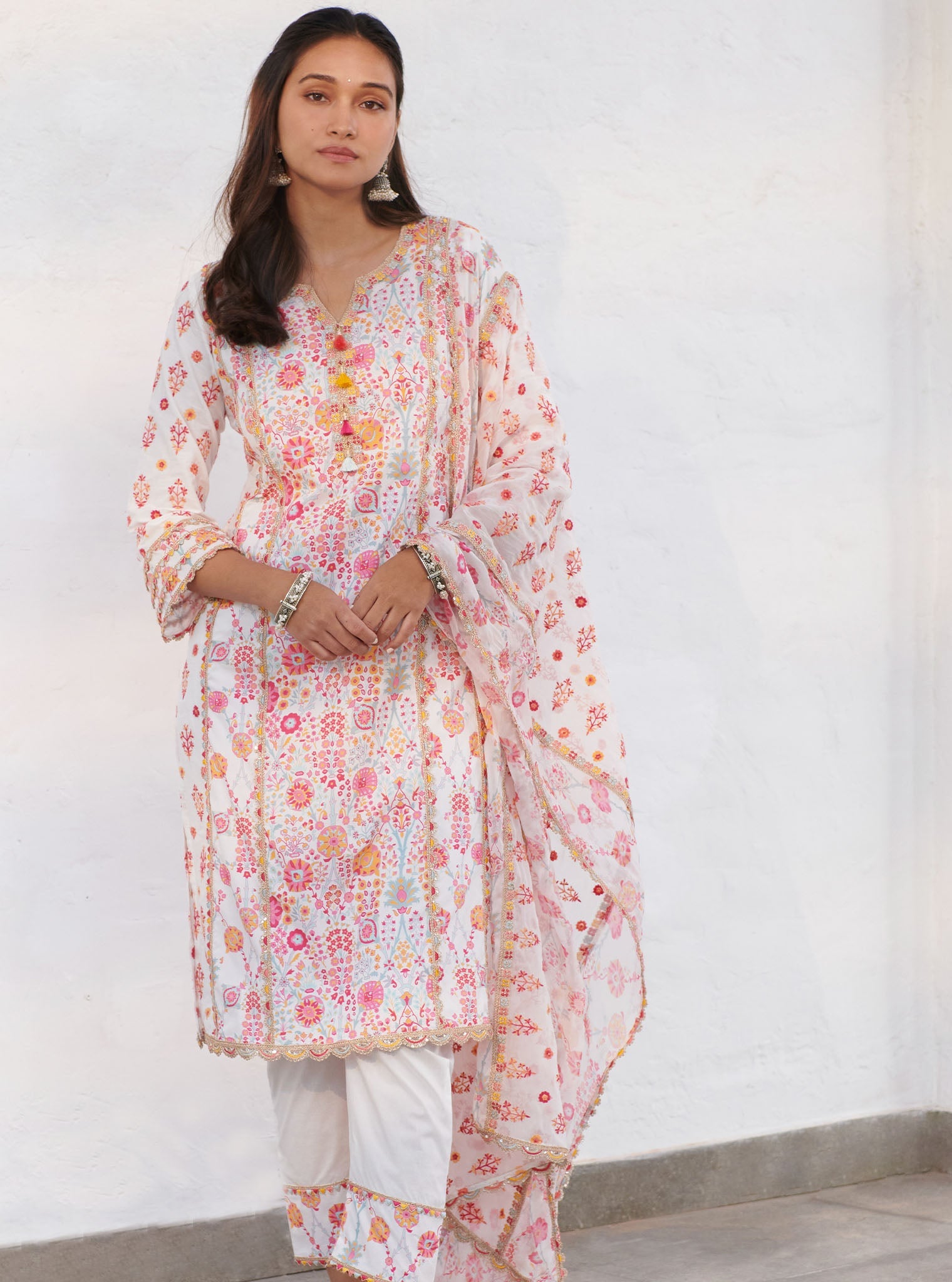 Avery Supima Cotton White Kurta Set