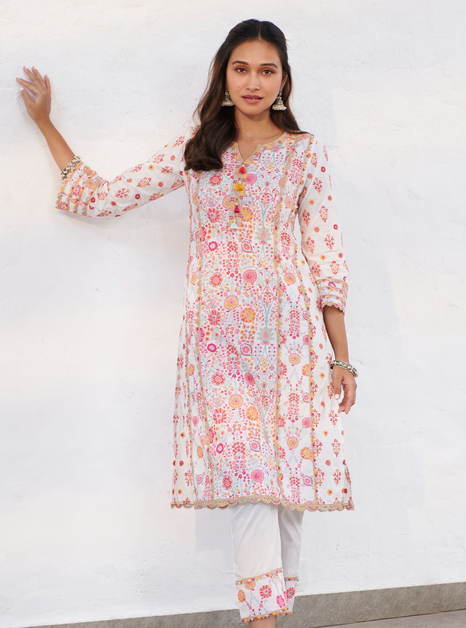 Avery Supima Cotton White Kurta Set
