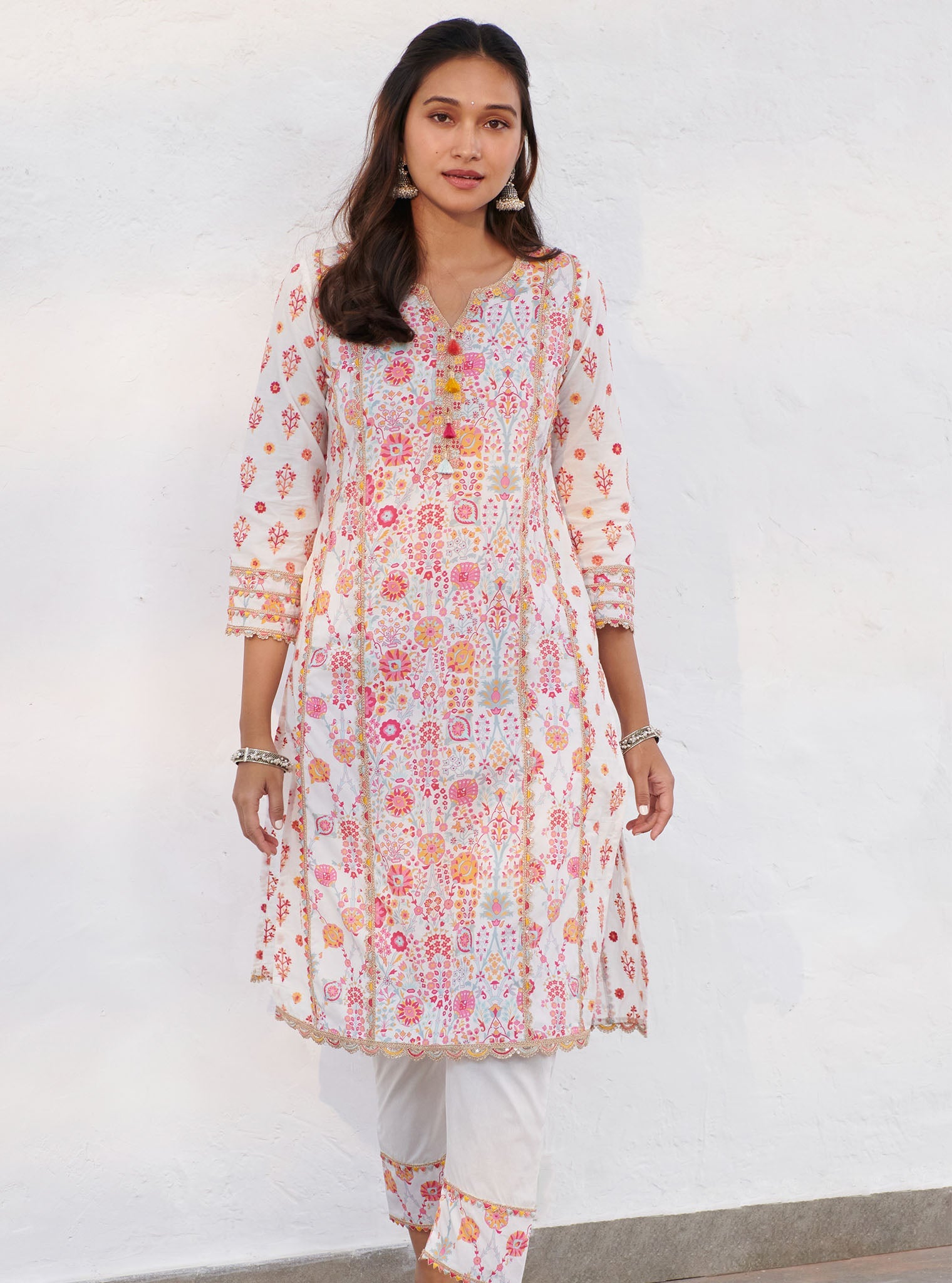 Avery Supima Cotton White Kurta Set