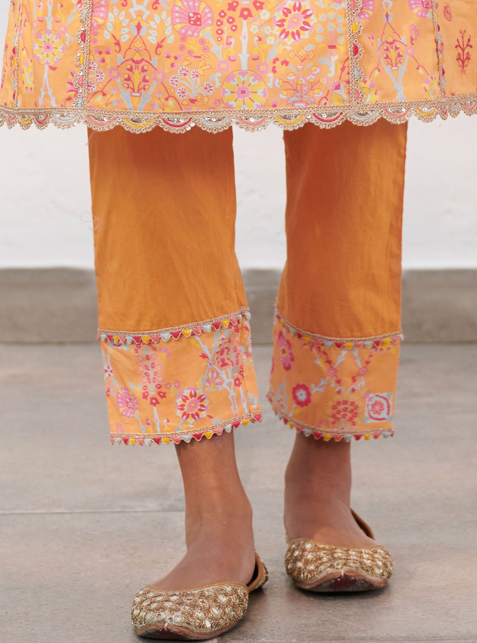 Avery Supima Cotton Orange Kurta Set