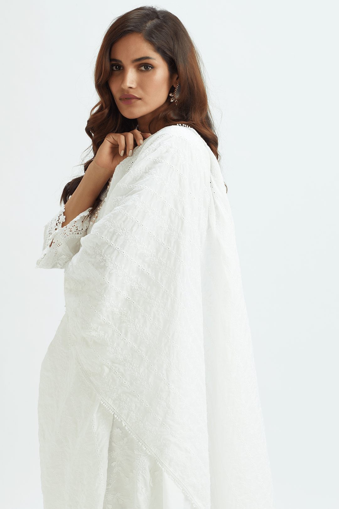 Baybreeze Supima Cotton White Kurta Set