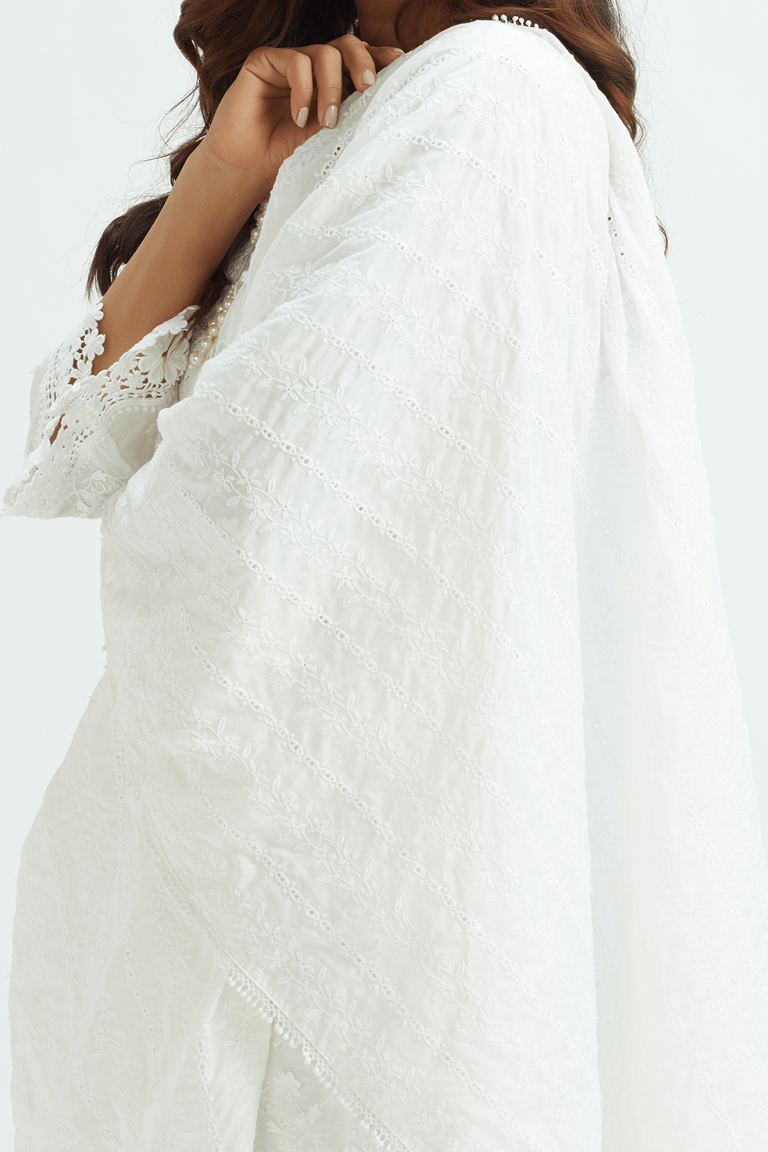 Baybreeze Supima Cotton White Kurta Set