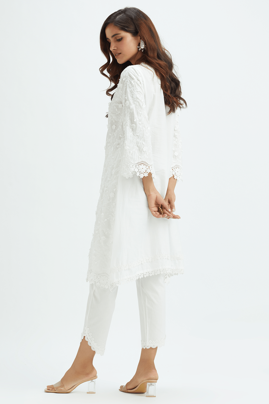 Baybreeze Supima Cotton White Kurta Set