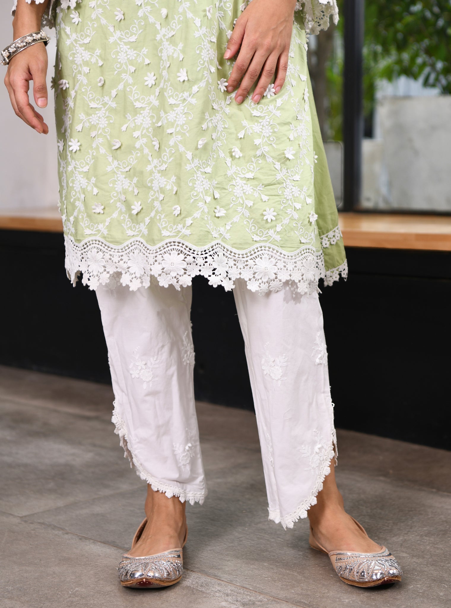 Baybreeze Supima Cotton Green Kurta Set