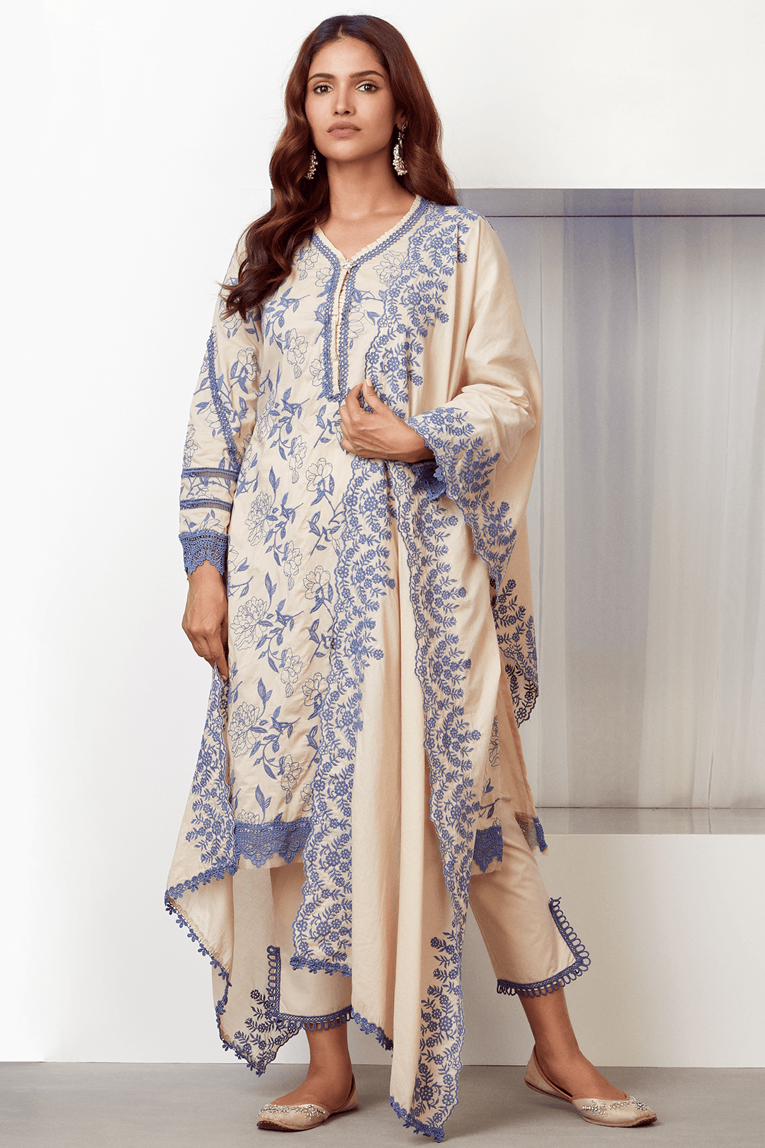 Mulmul Supima Cotton Bianca Kurta