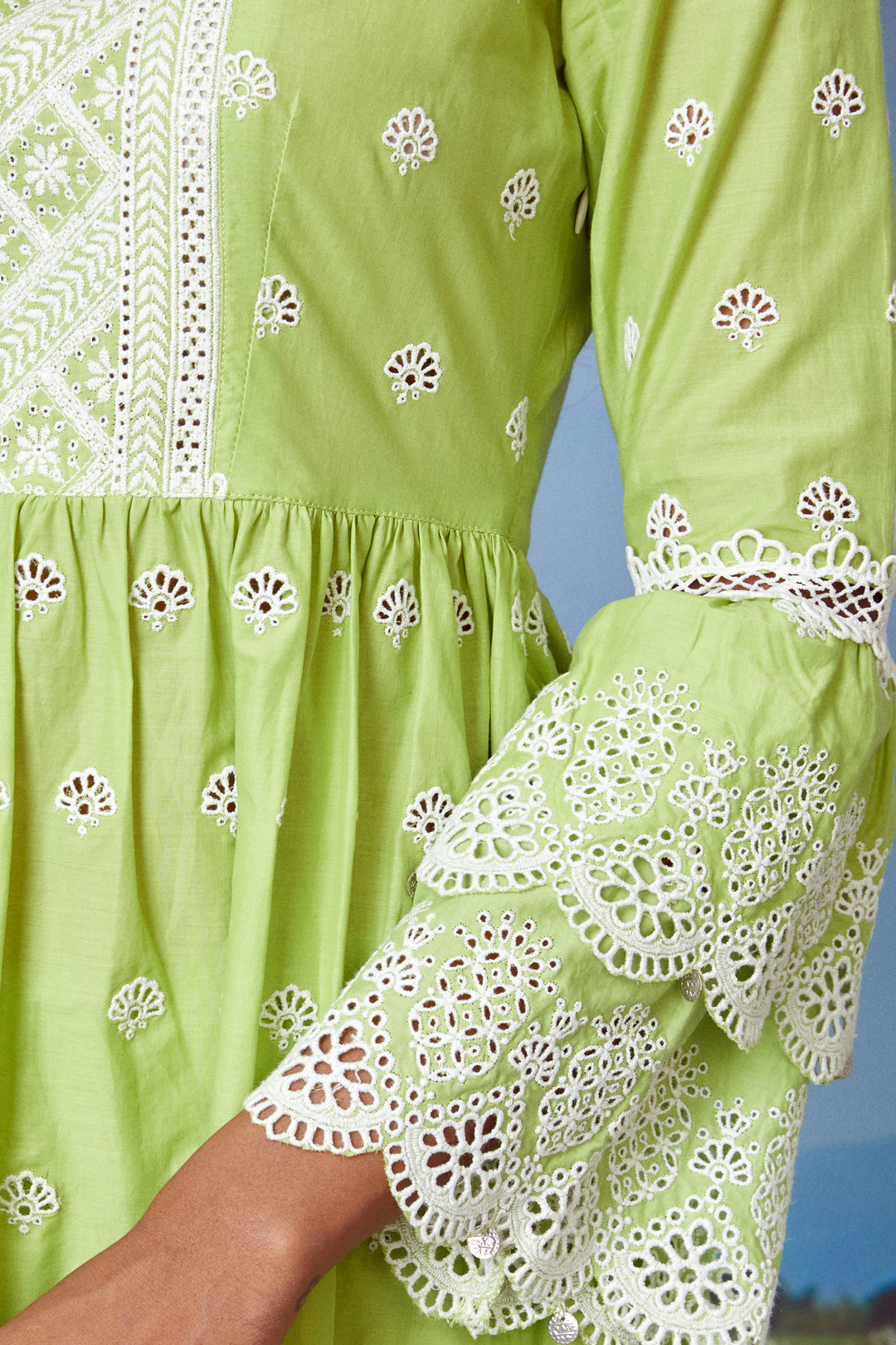 Brazen Supima Cotton Green Kurta with Sharara Set
