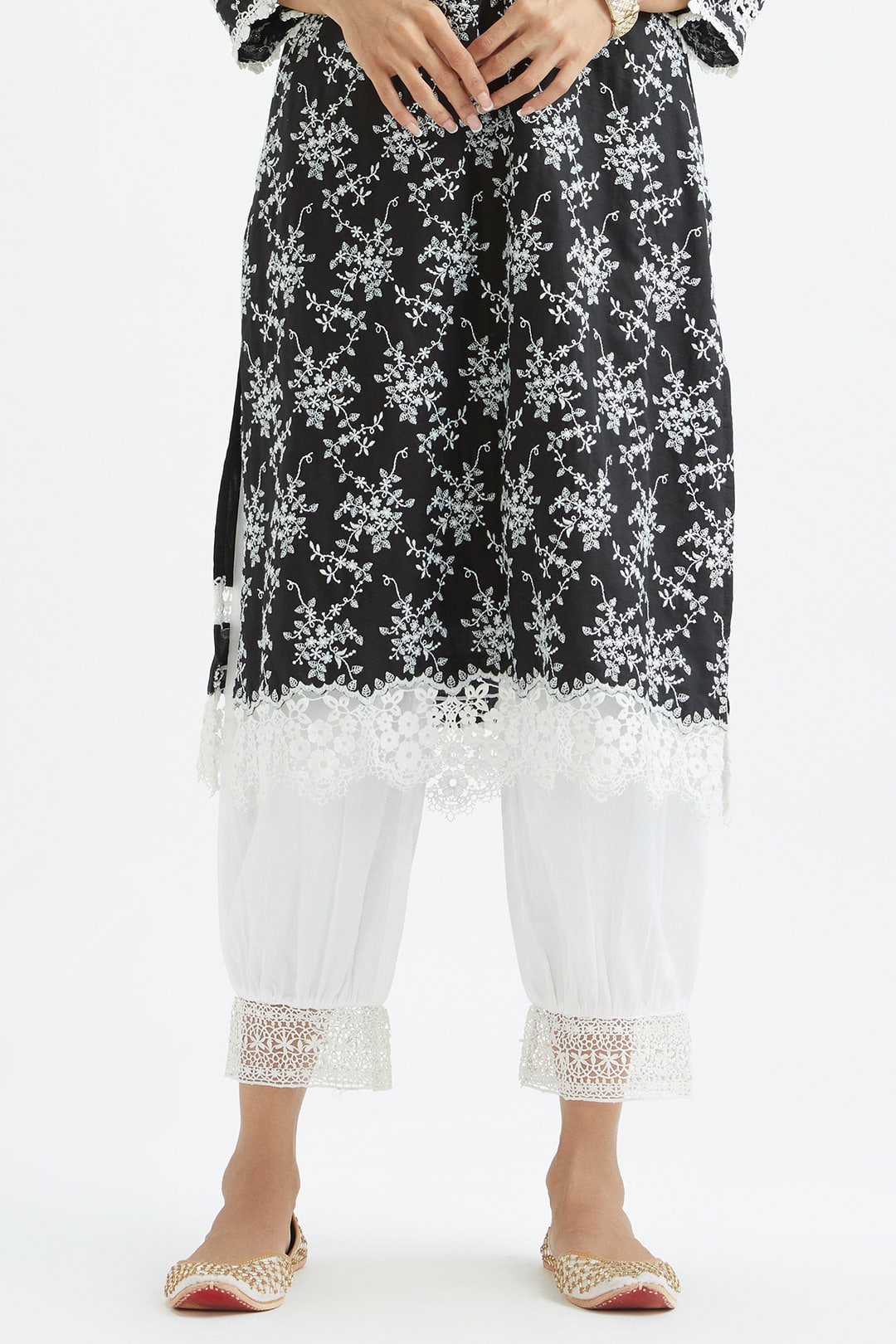 Brook Supima Satin Black Kurta Set