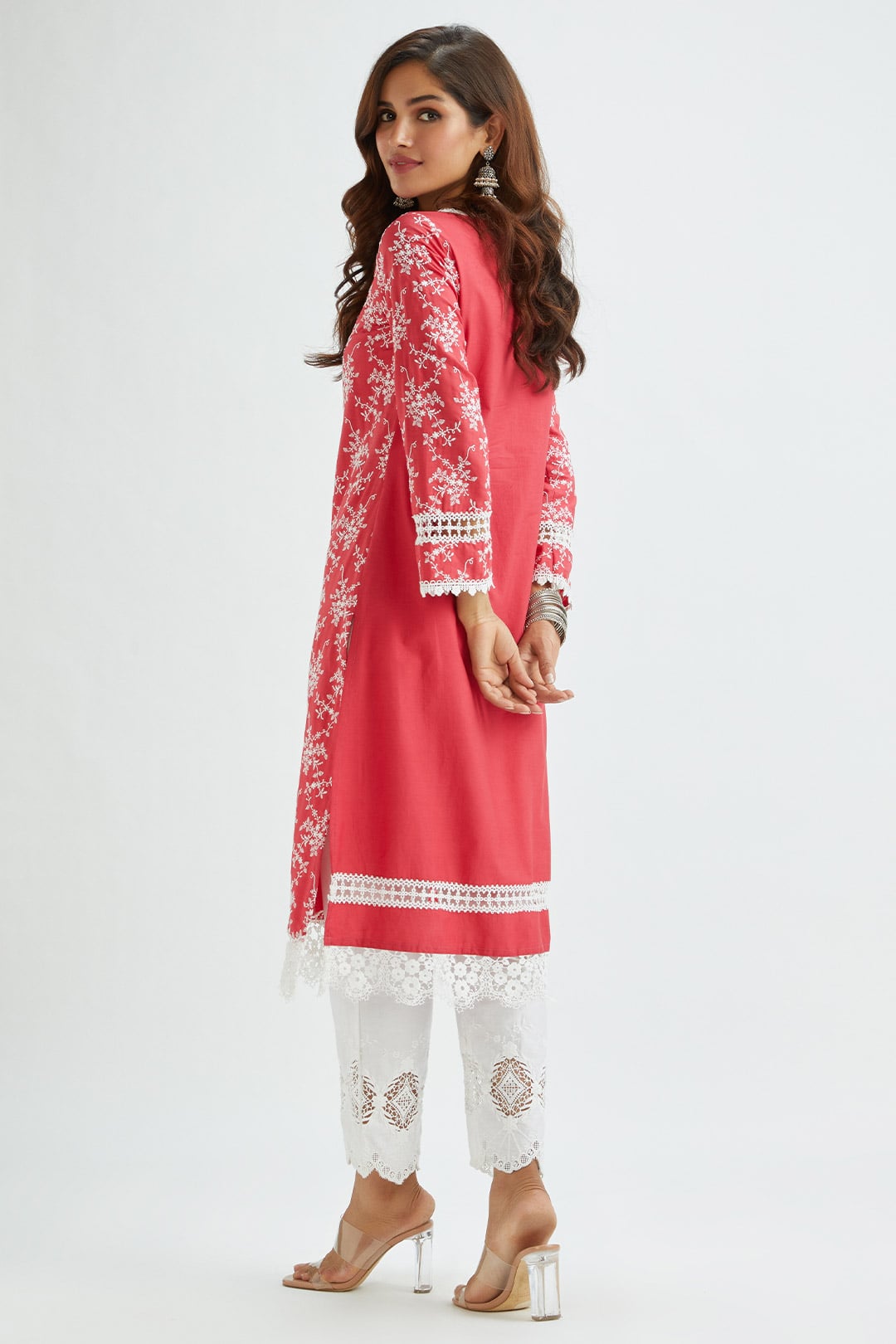 Brook Supima Satin Red Kurta Set