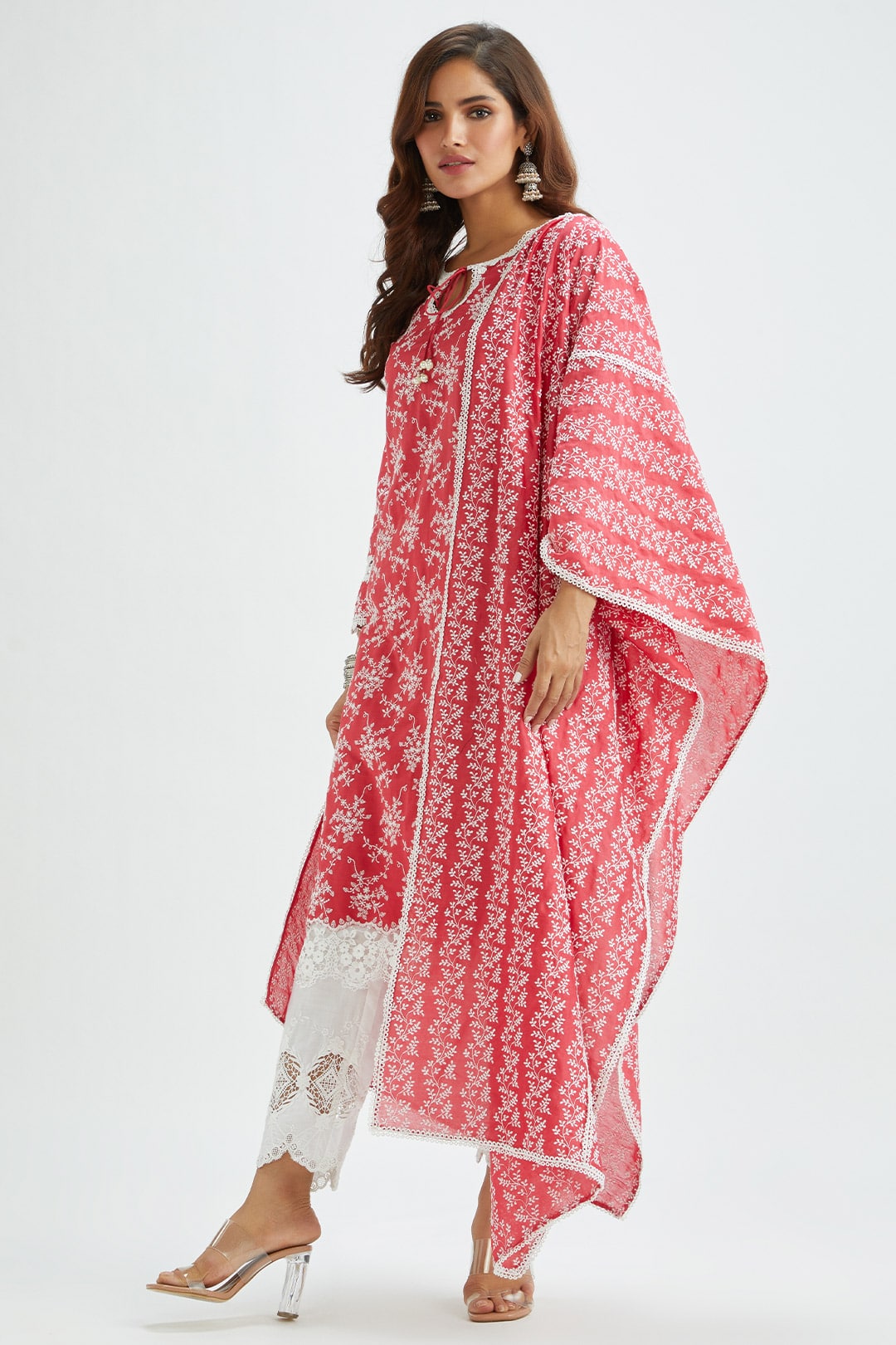 Brook Supima Satin Red Kurta Set