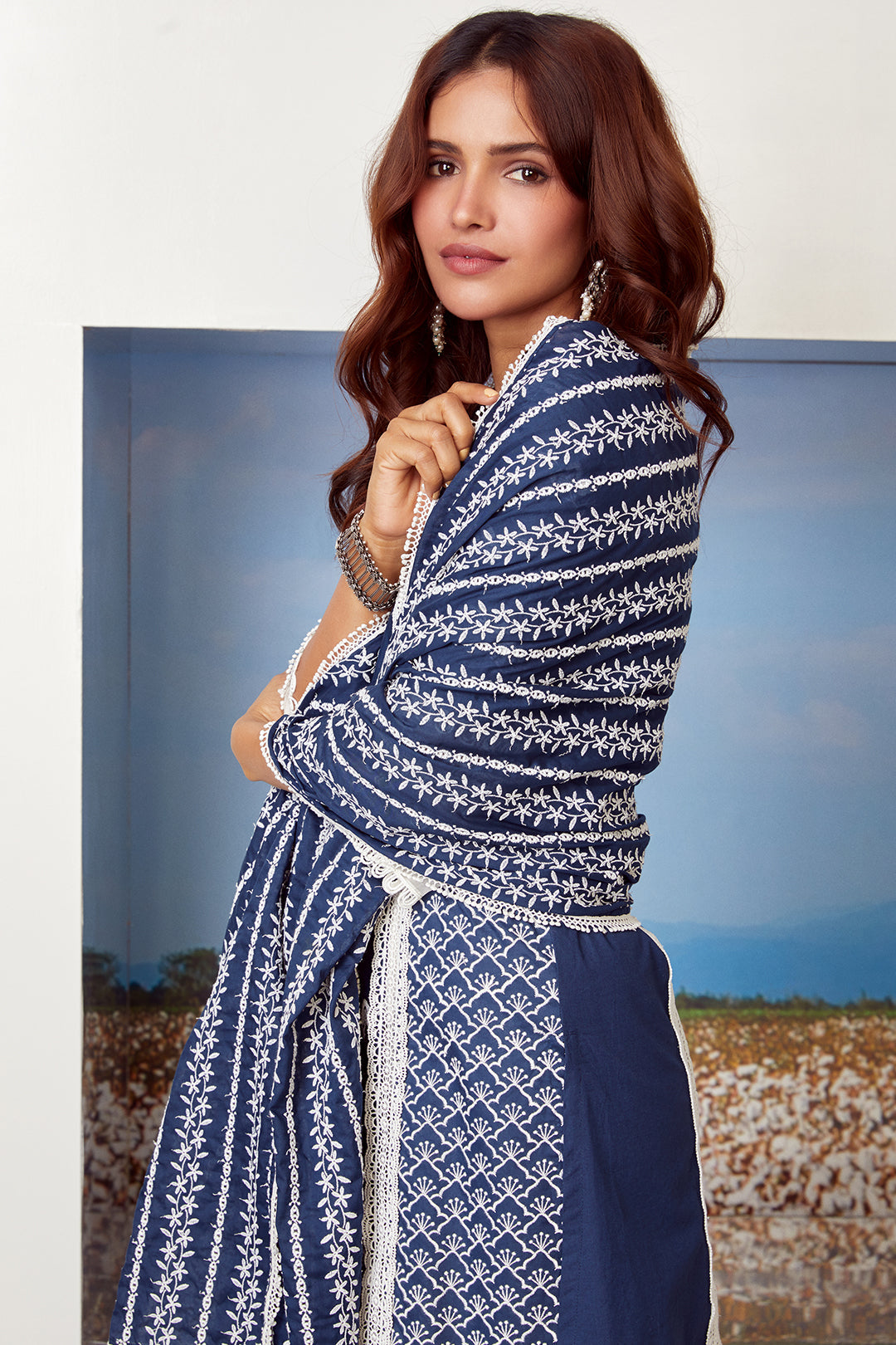 Armada Supima Cotton Navy Kurta Set