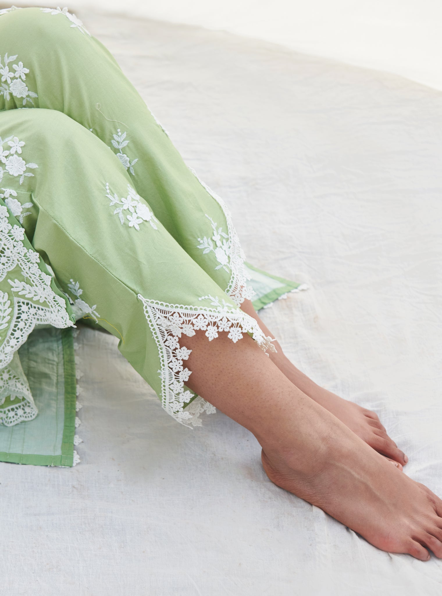 Chapoli Supima Cotton Green Kurta Set