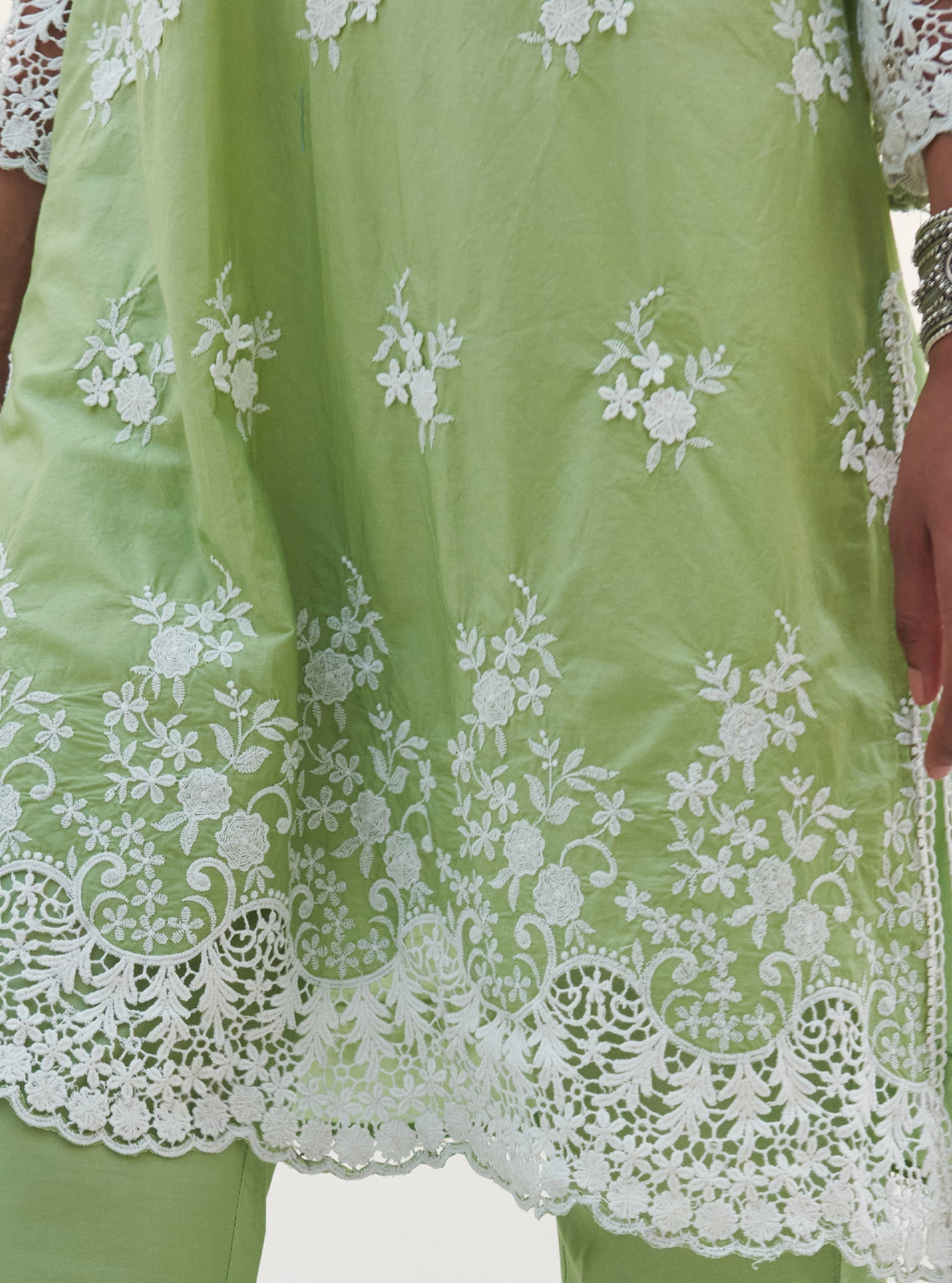 Chapoli Supima Cotton Green Kurta Set