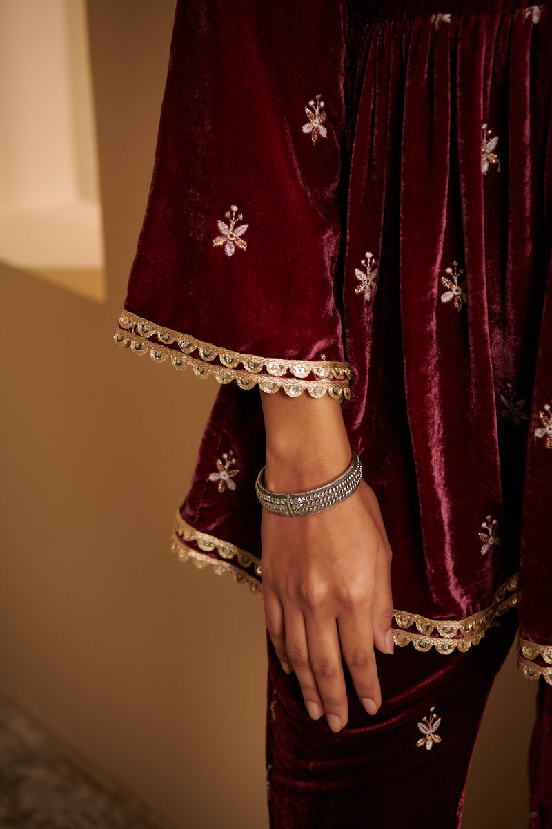 Pure Silver CZ Three Line Kada