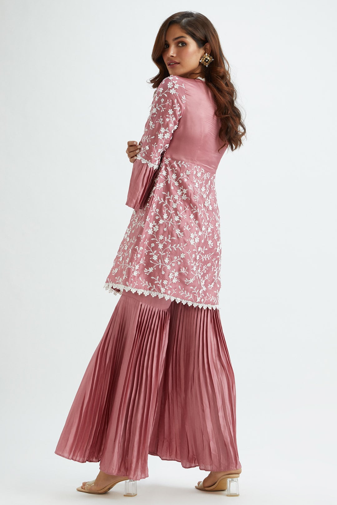 Cairo Cupro Silk Mauve Garara Set