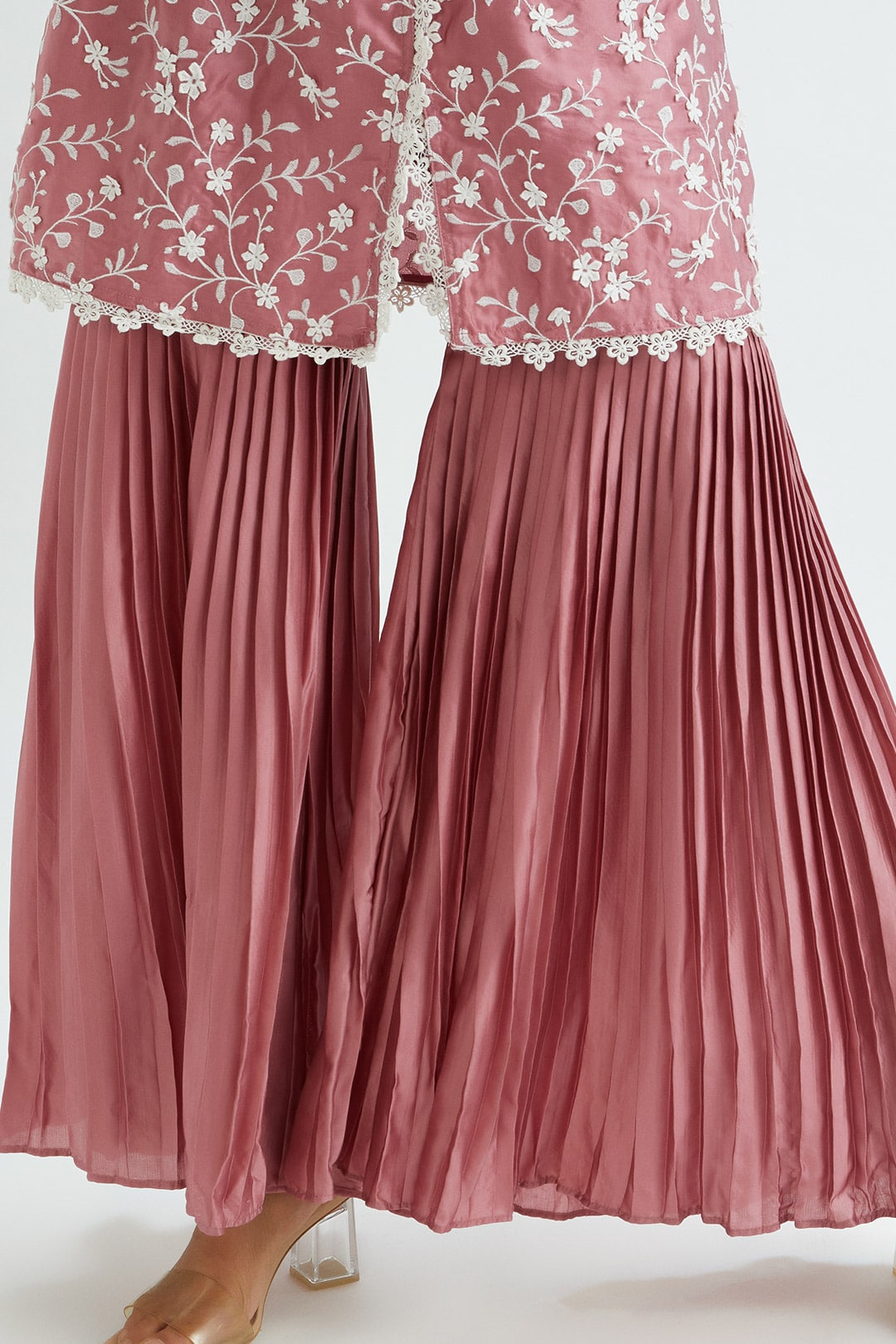 Cairo Cupro Silk Mauve Garara Set