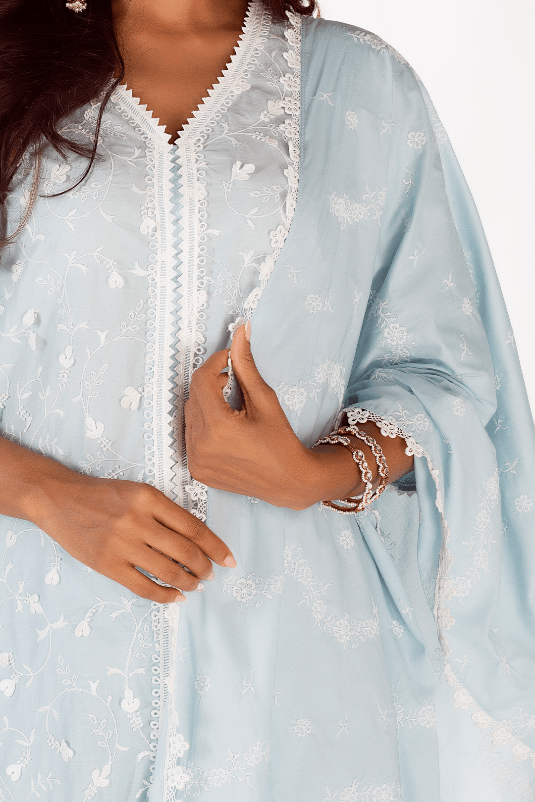 Cali Supima Cotton Light Blue Kurta Set