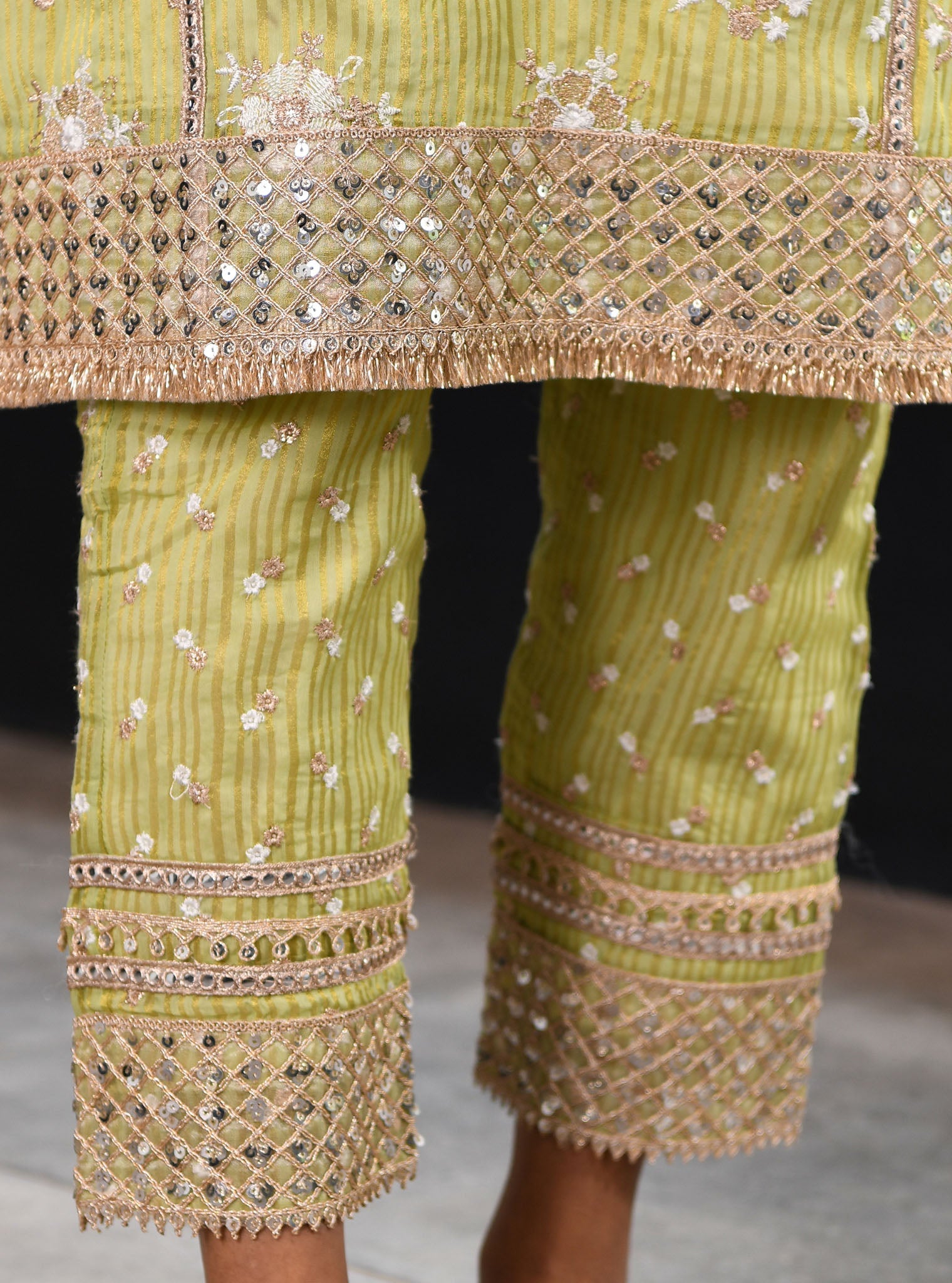 Carey Banarsi Green Kurta Set