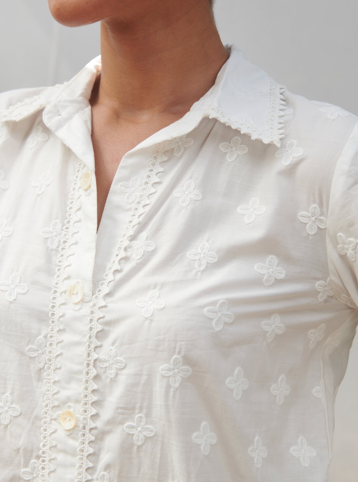 Caspia Supima Cotton White Co-ord Set