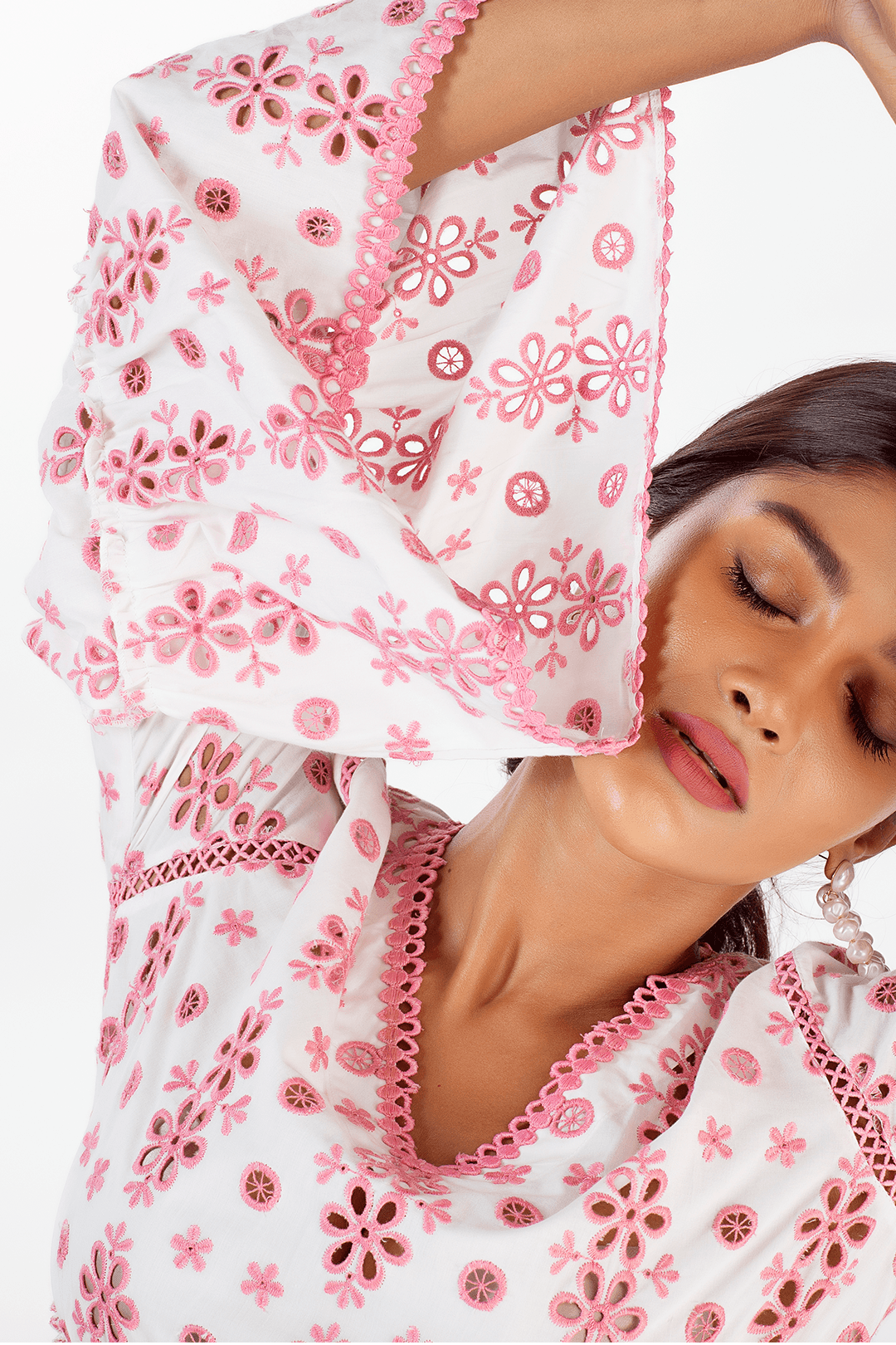 Chloe Supima Cotton White Top Set