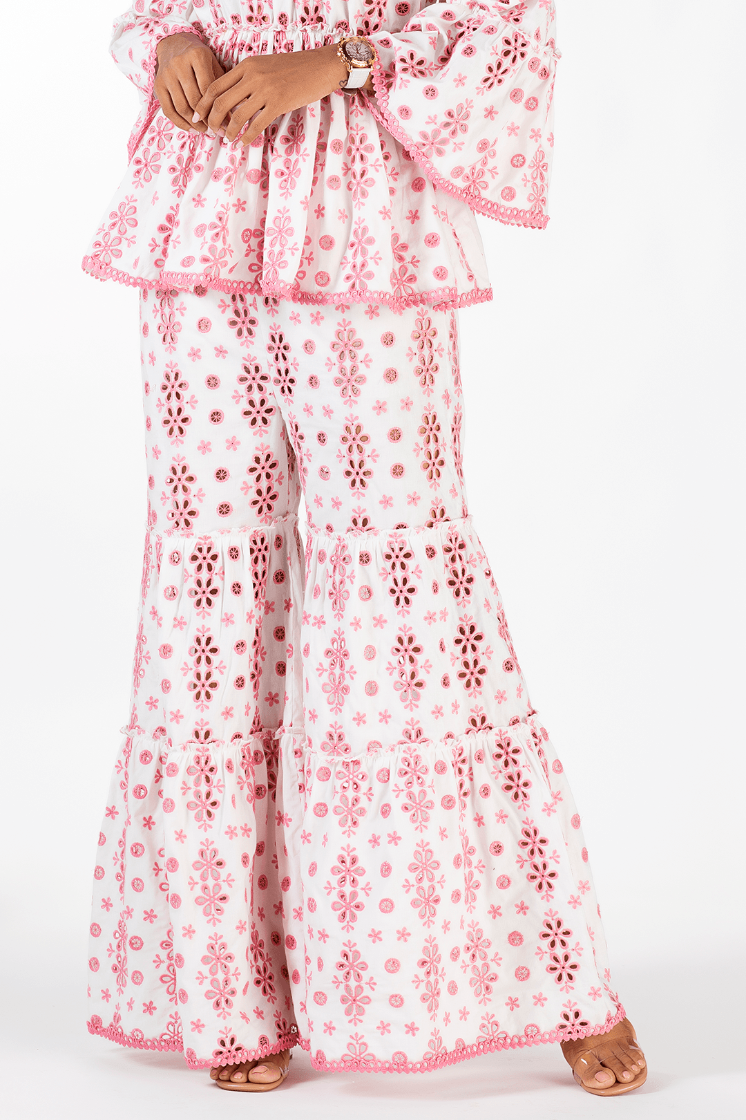 Chloe Supima Cotton White Top Set