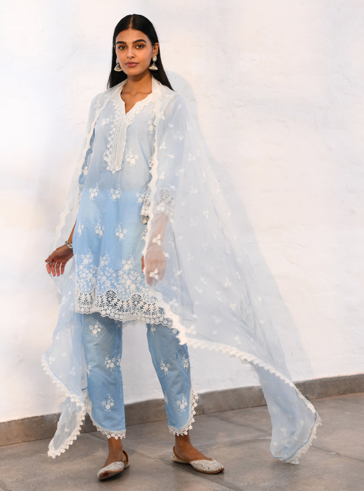 Chapoli Supima Cotton Blue Kurta Set