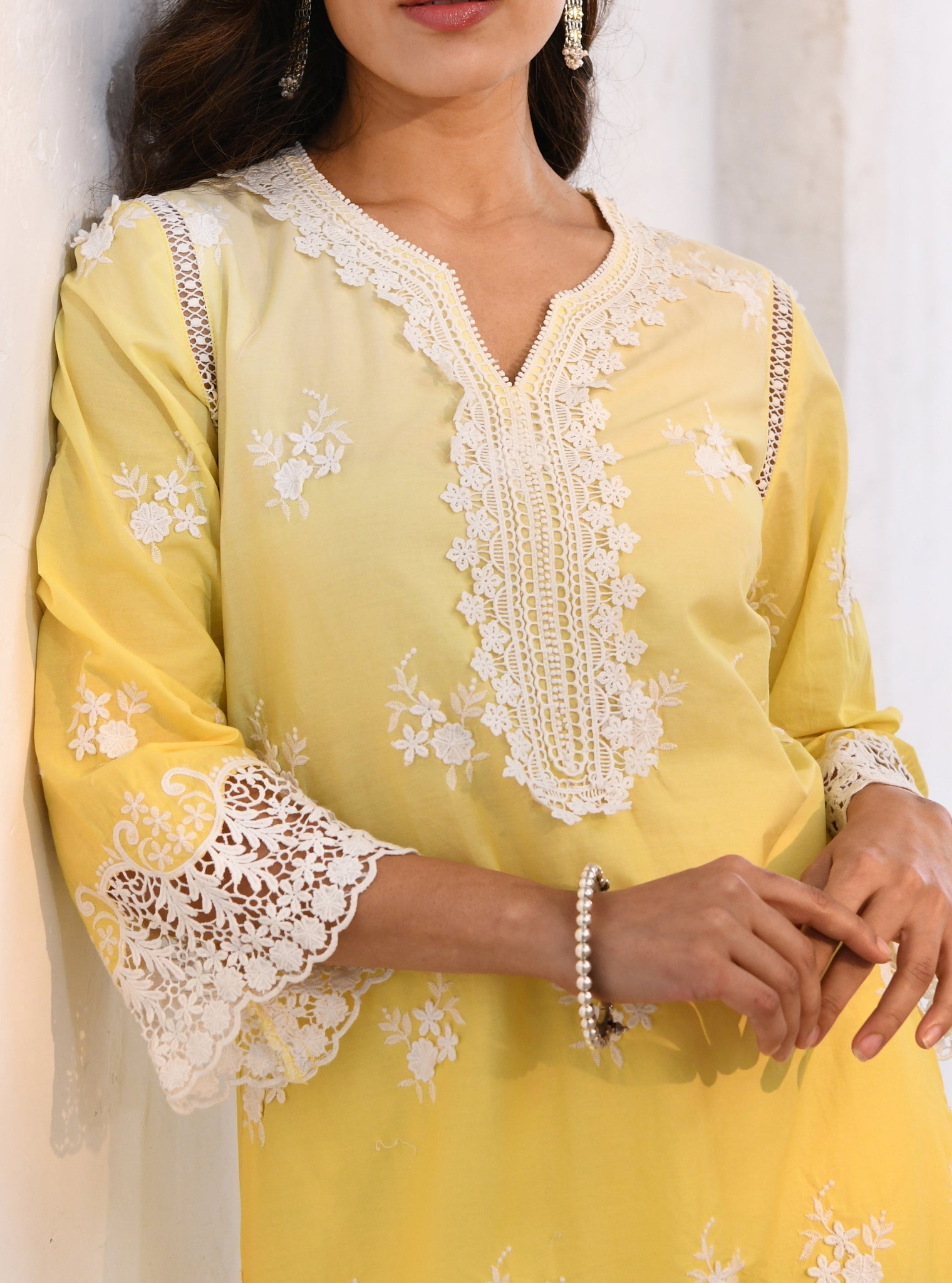 Chapoli Supima Cotton Yellow Kurta Set