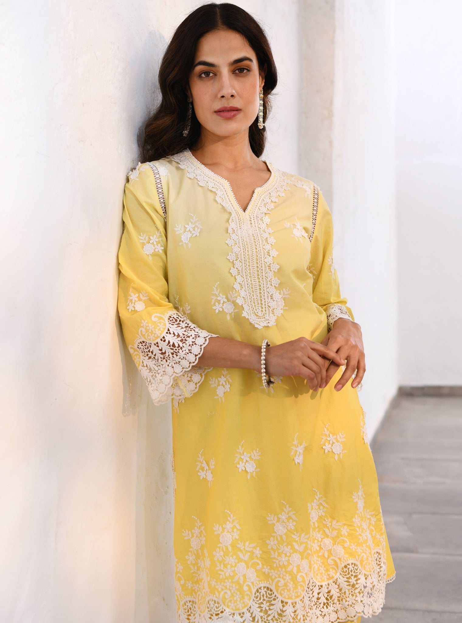 Chapoli Supima Cotton Yellow Kurta Set