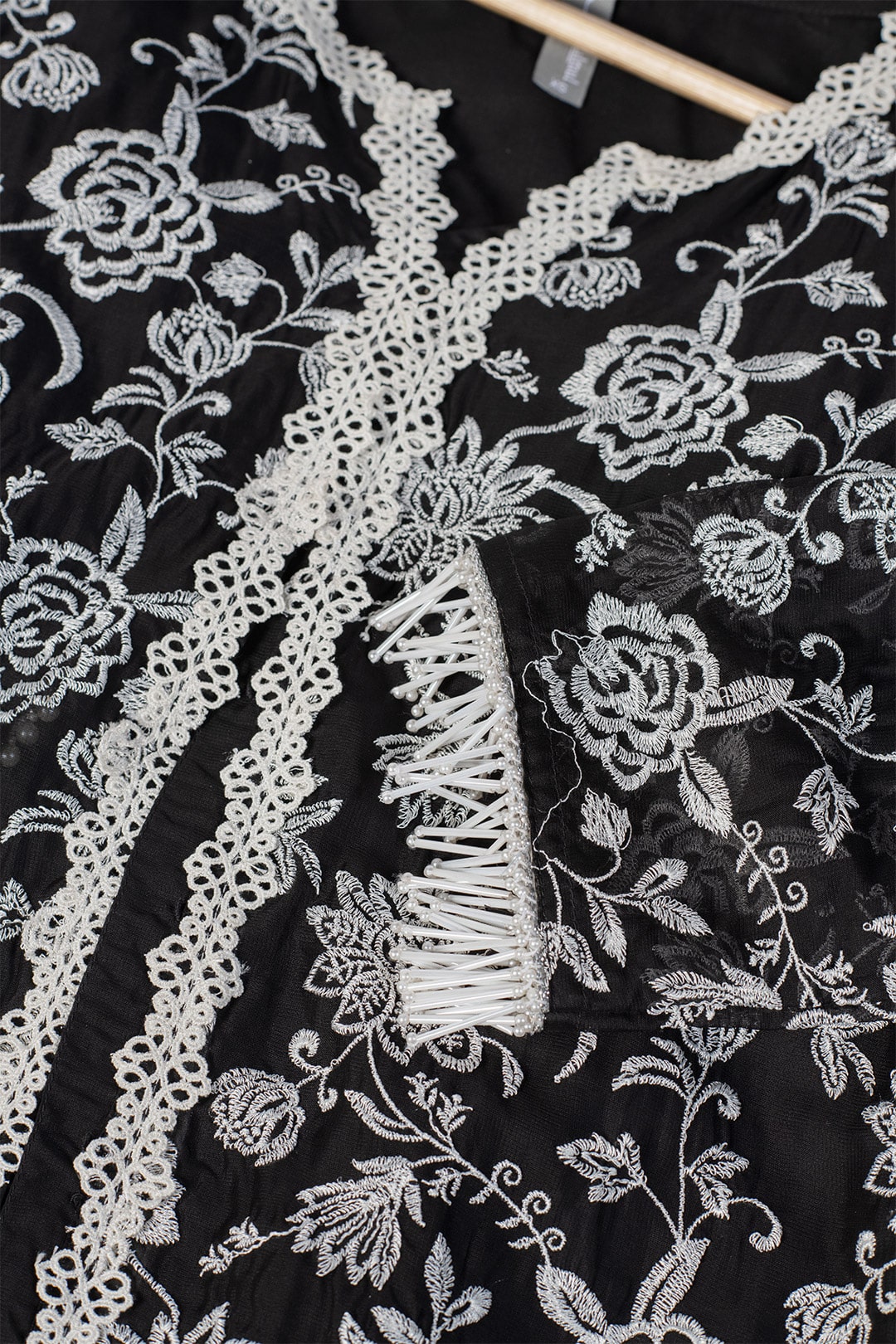 Claire Tencel Luxe Organza Black Kurta Set